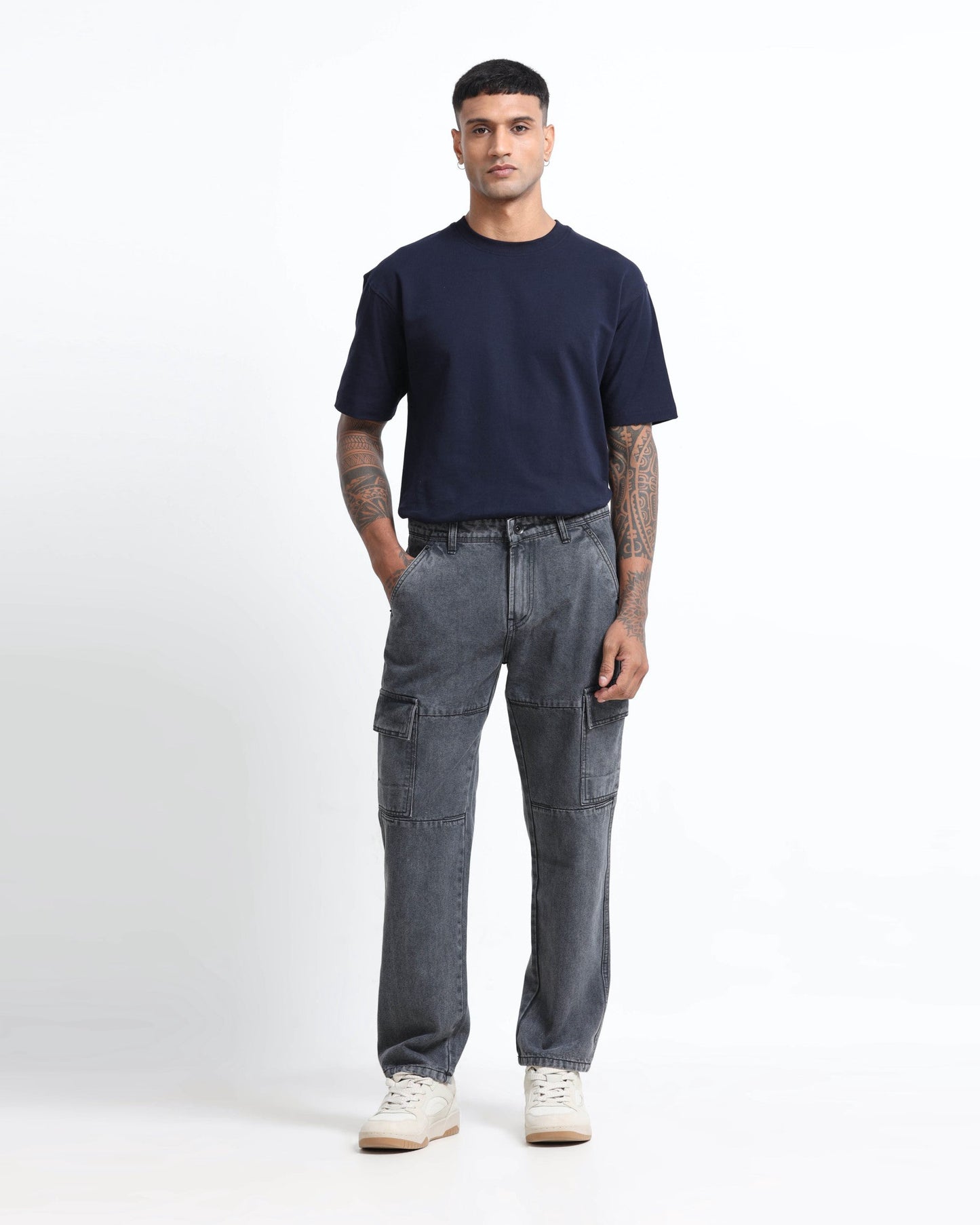 NOMAD CHARCOAL DENIM - Relaxed fit
