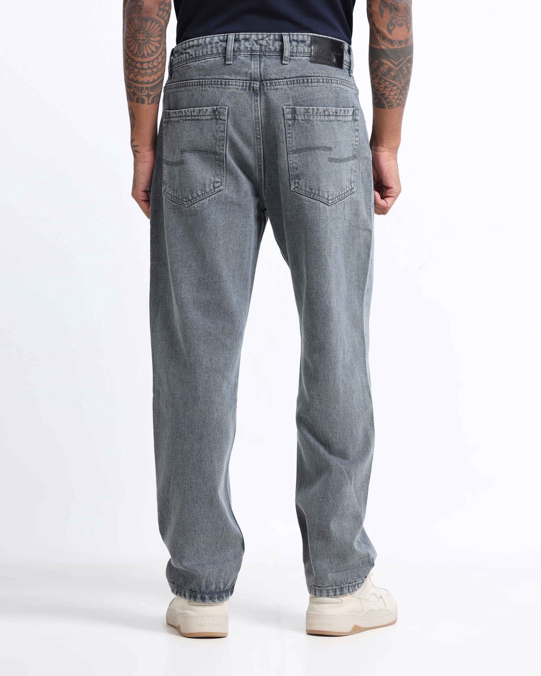 SIGNATURE GREY DENIM  - Straight Fit