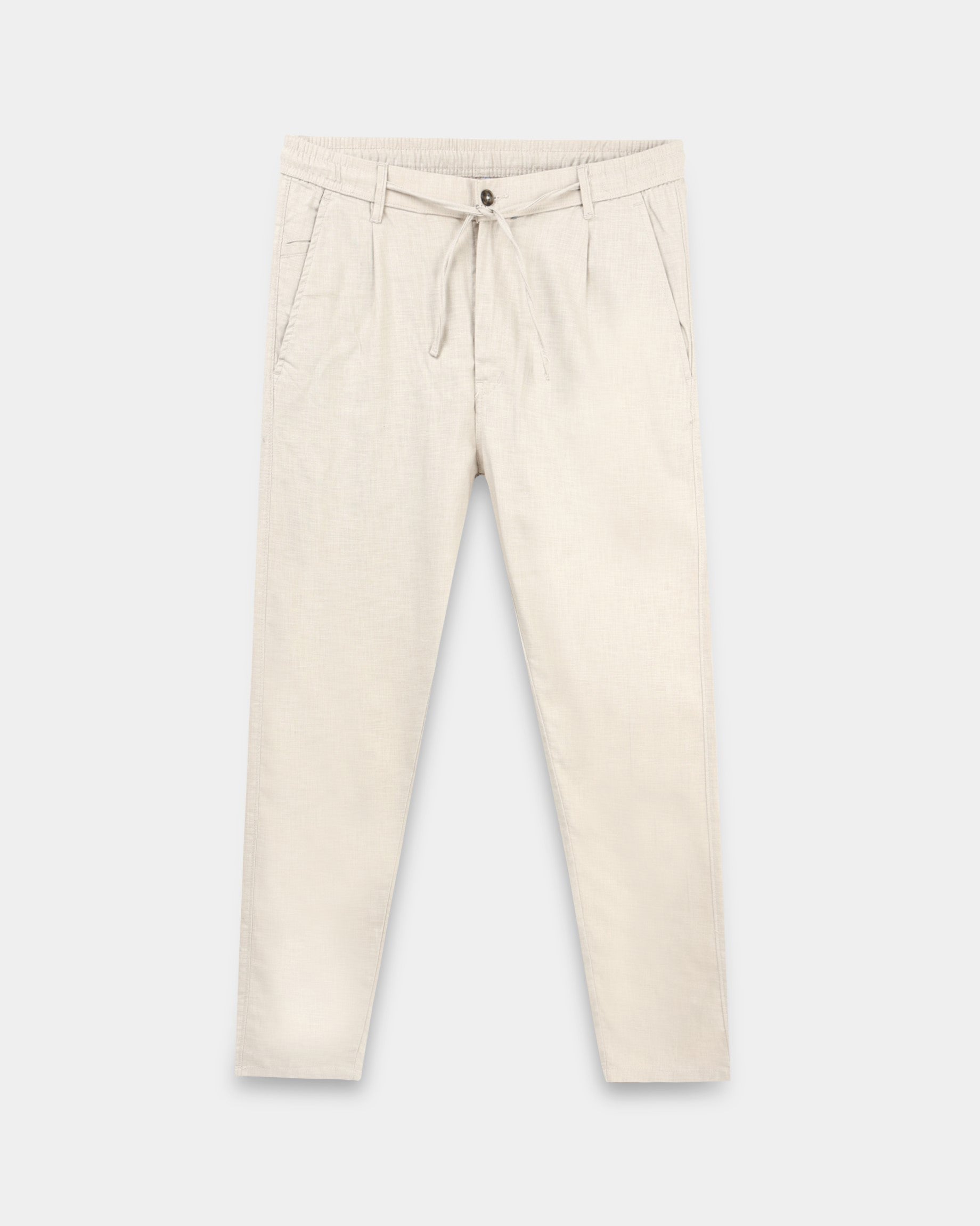 Breezy Linen Trousers - Beige