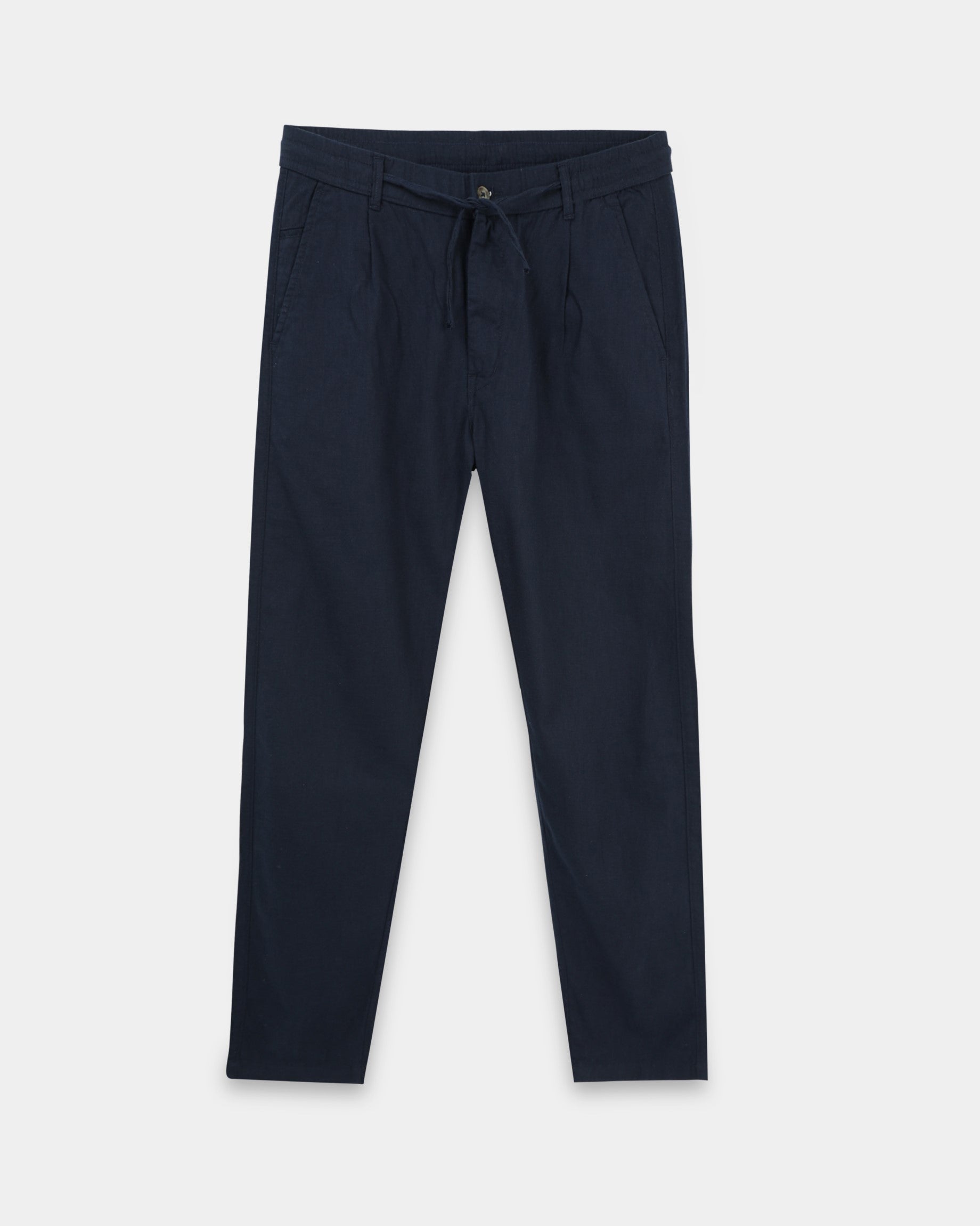 Breezy Linen Trousers - Navy blue