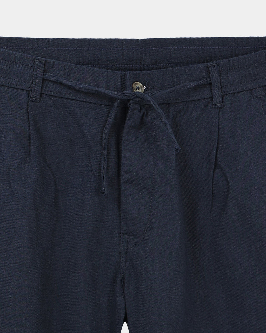 Breezy Linen Trousers - Navy blue