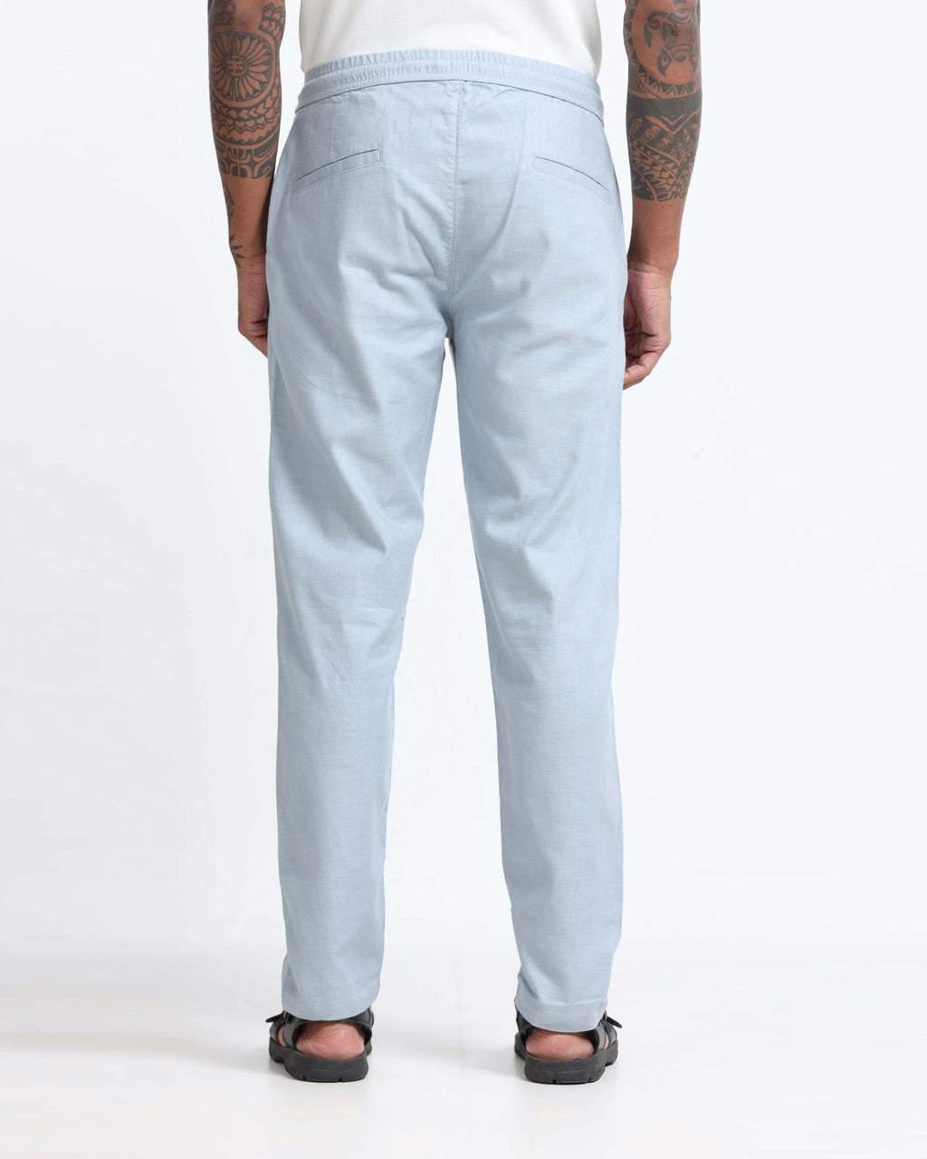 Breezy Linen Trousers - Light Blue