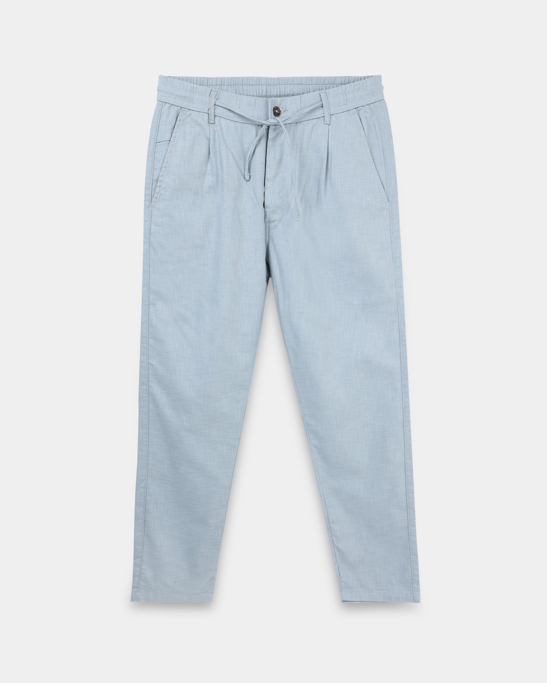 Breezy Linen Trousers - Light Blue