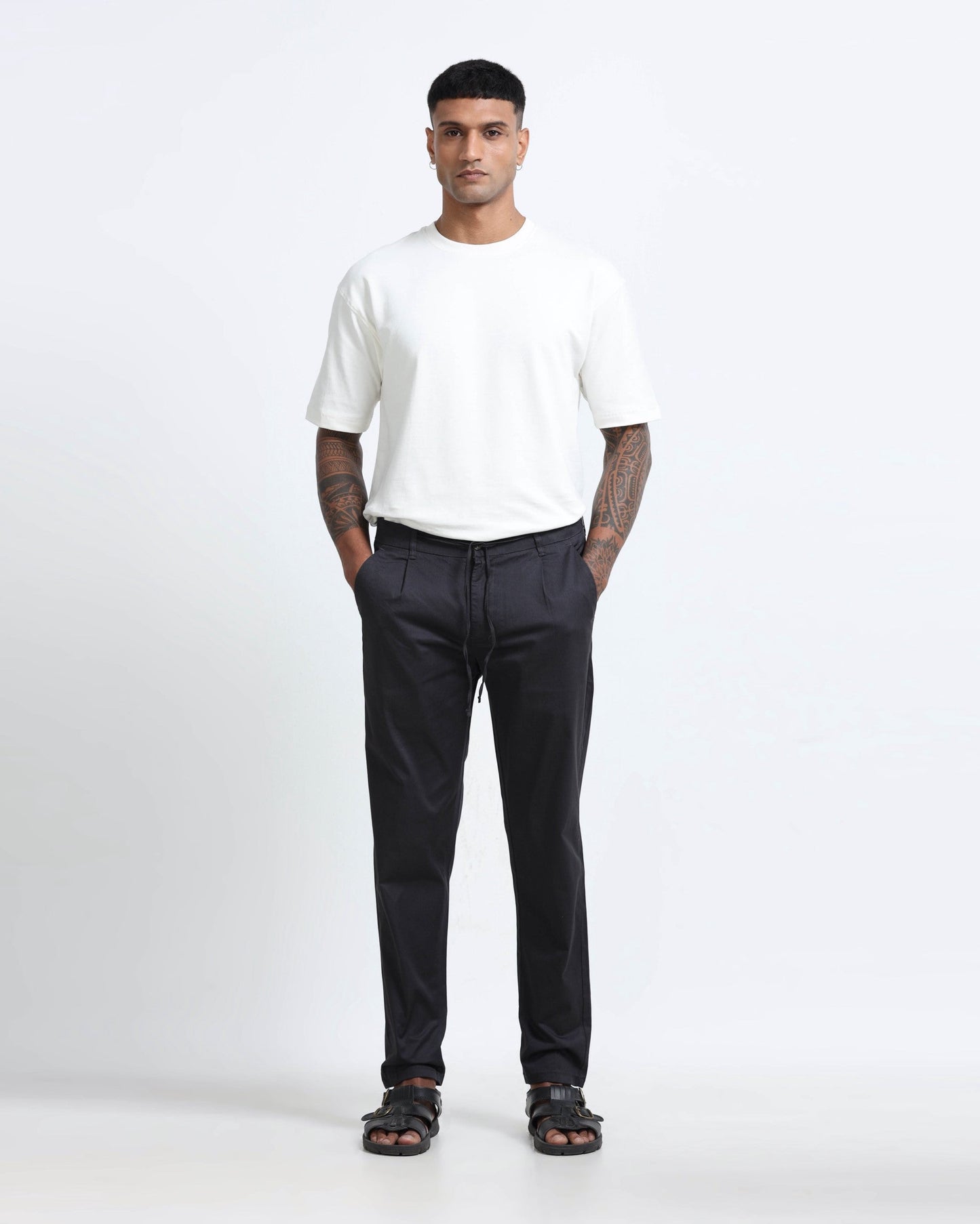 Airy Twill Trousers - Grey