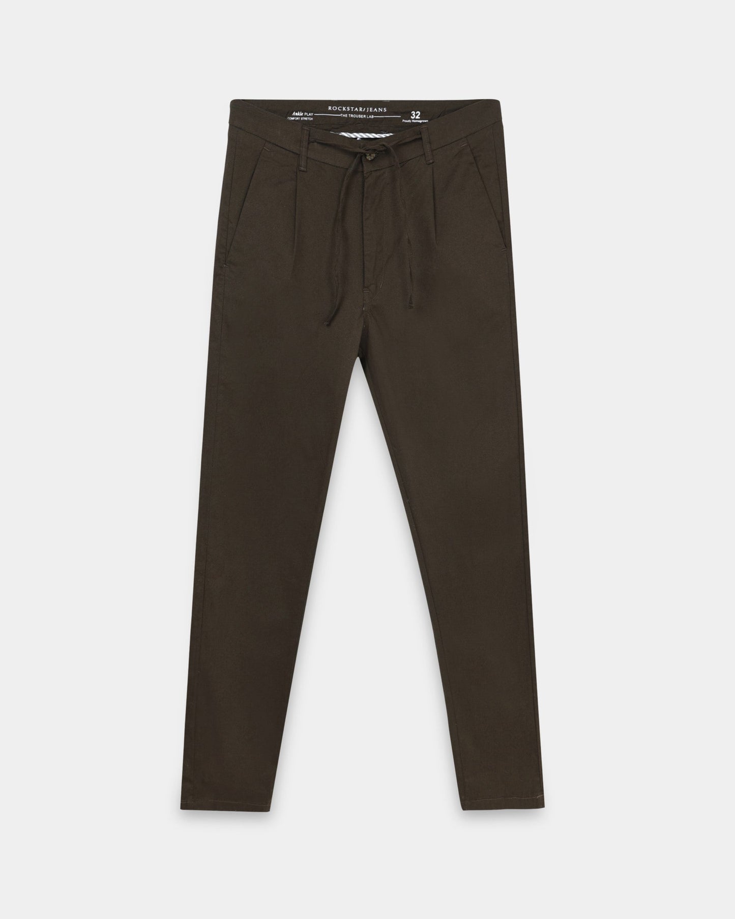 Airy Twill Trousers - Brown