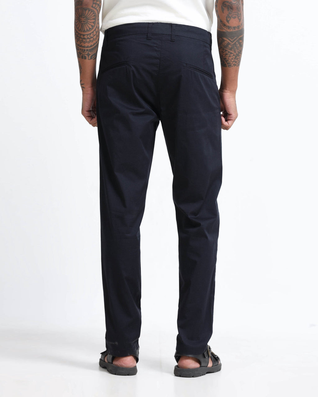 Airy Twill Trousers - Navy Blue