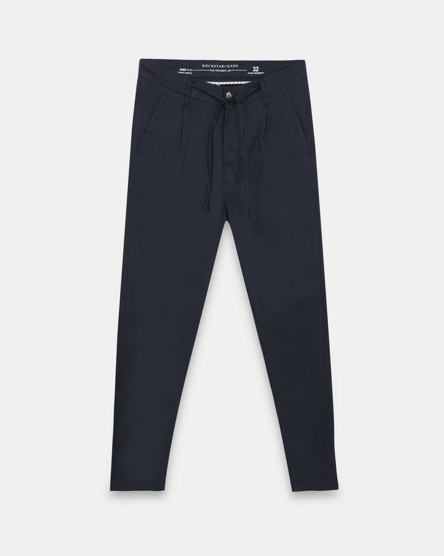 Airy Twill Trousers - Navy Blue