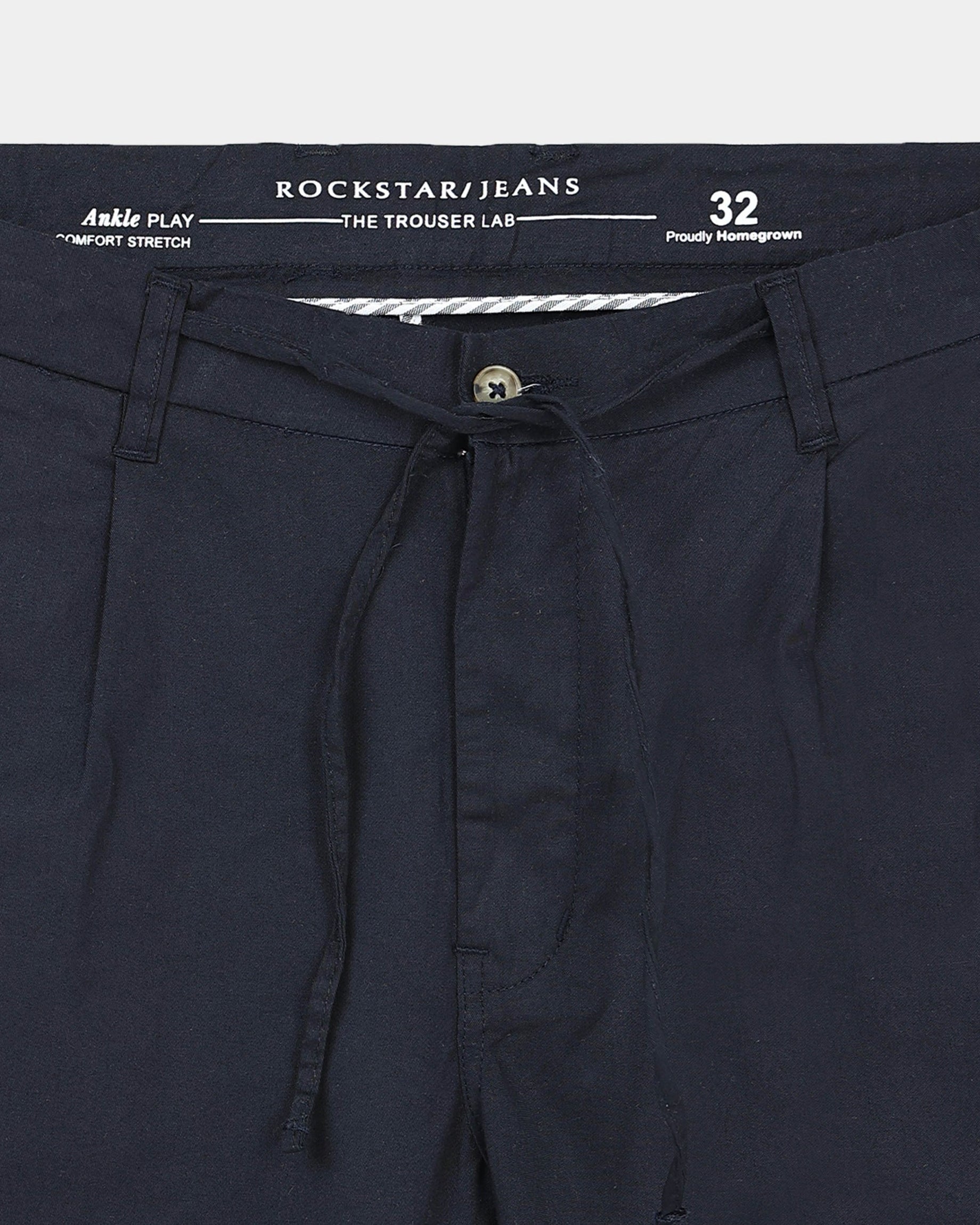 Airy Twill Trousers - Navy Blue