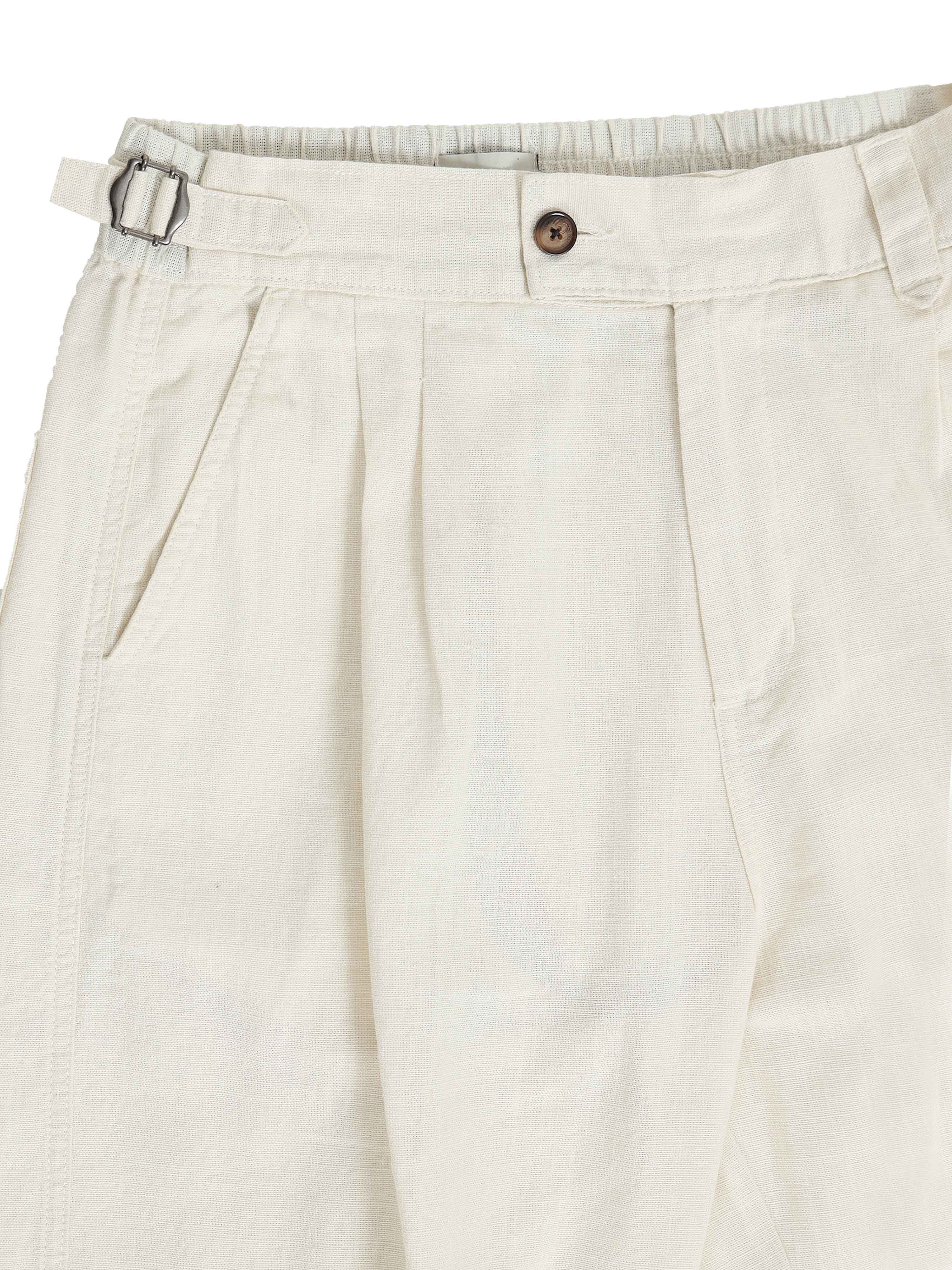Huntington Relaxed Trouser in Cream
