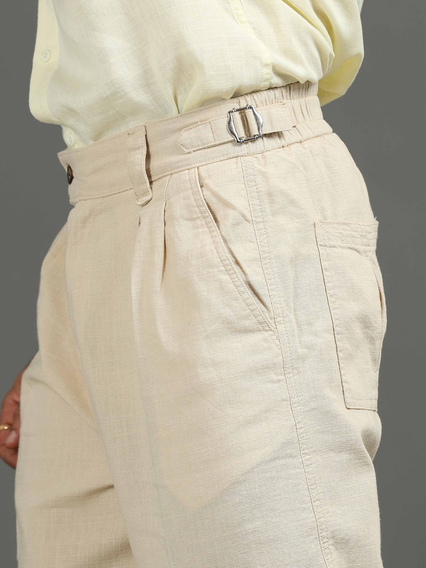 Huntington Relaxed Trouser in Beige