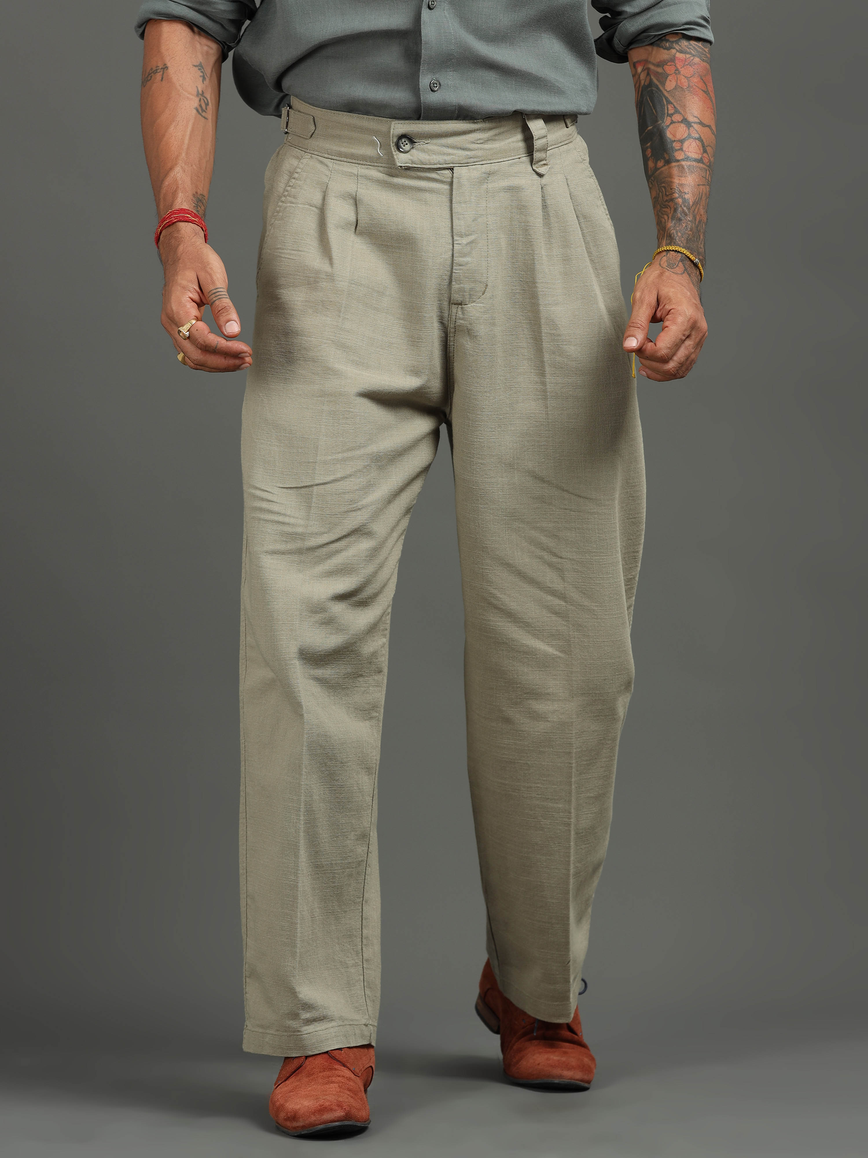 Huntington Relaxed Trouser in Pistachio