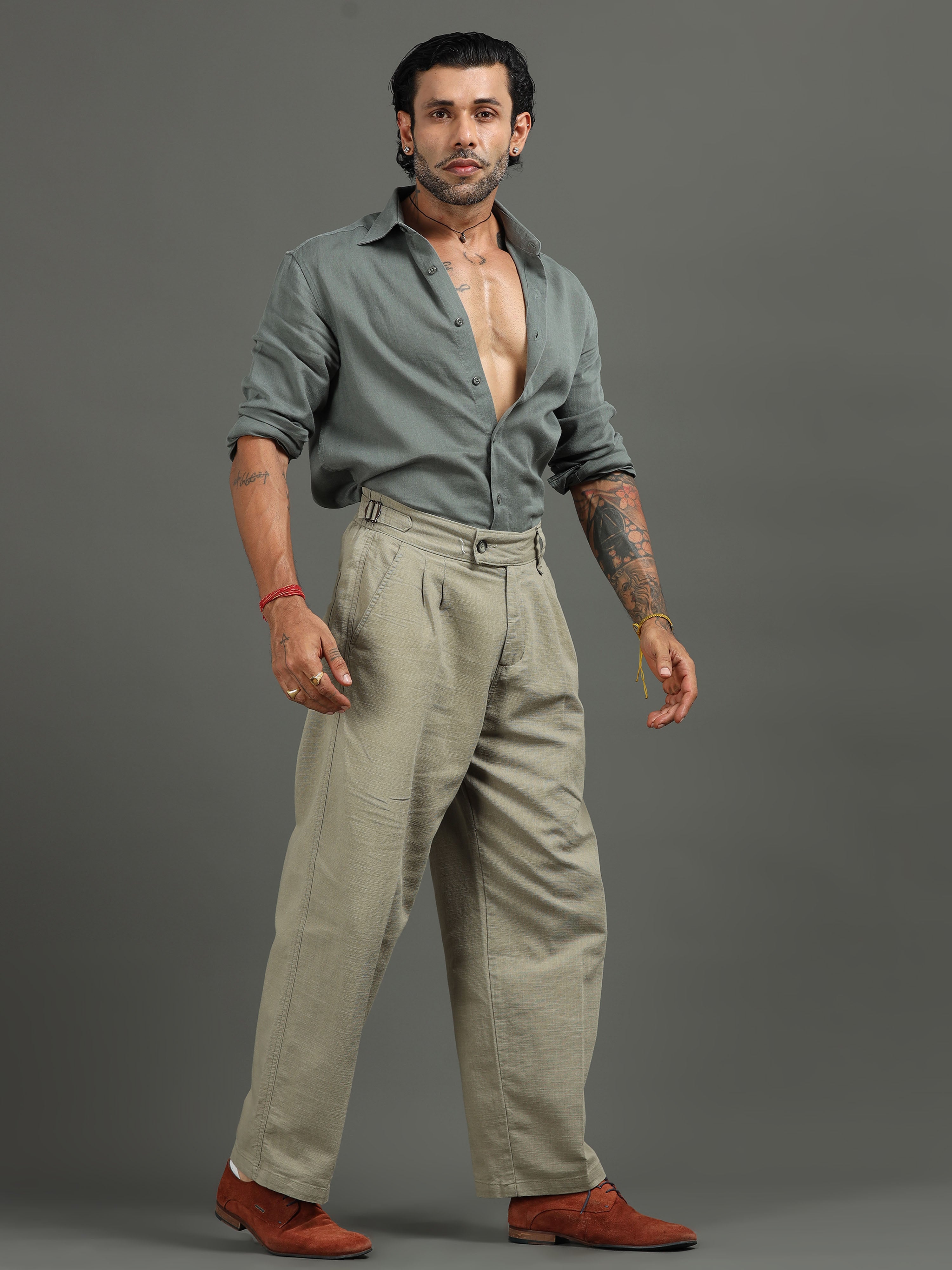 Huntington Relaxed Trouser in Pistachio