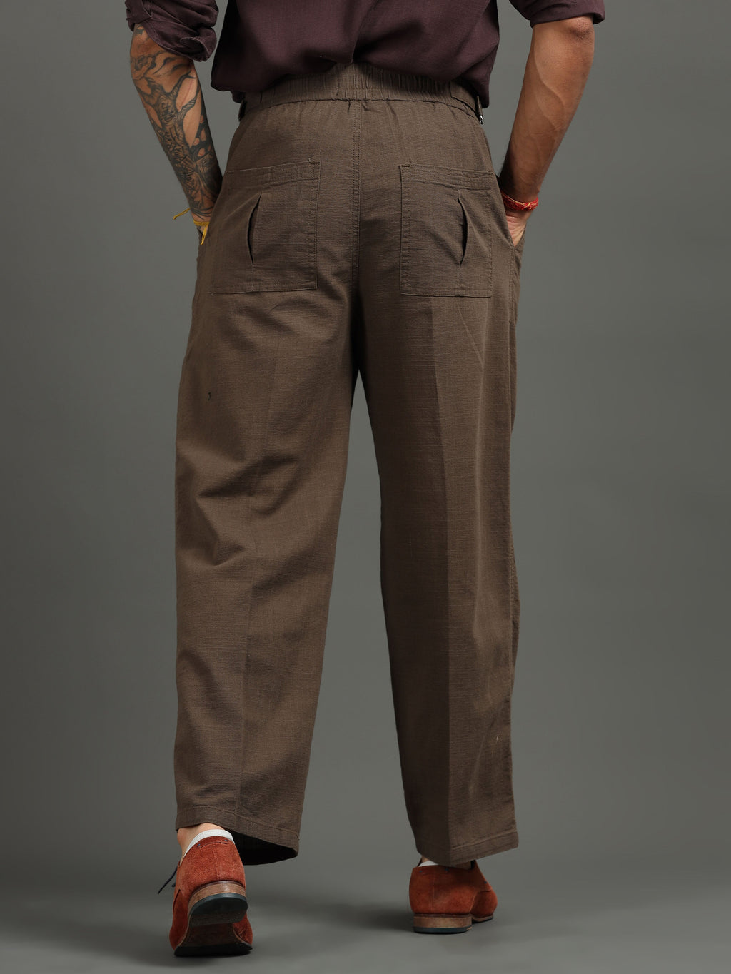 Huntington Relaxed Trouser in Brown