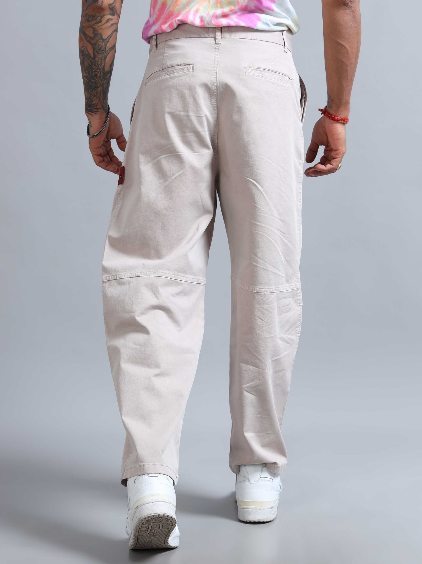 Battalion Embroidered Trouser In Cream
