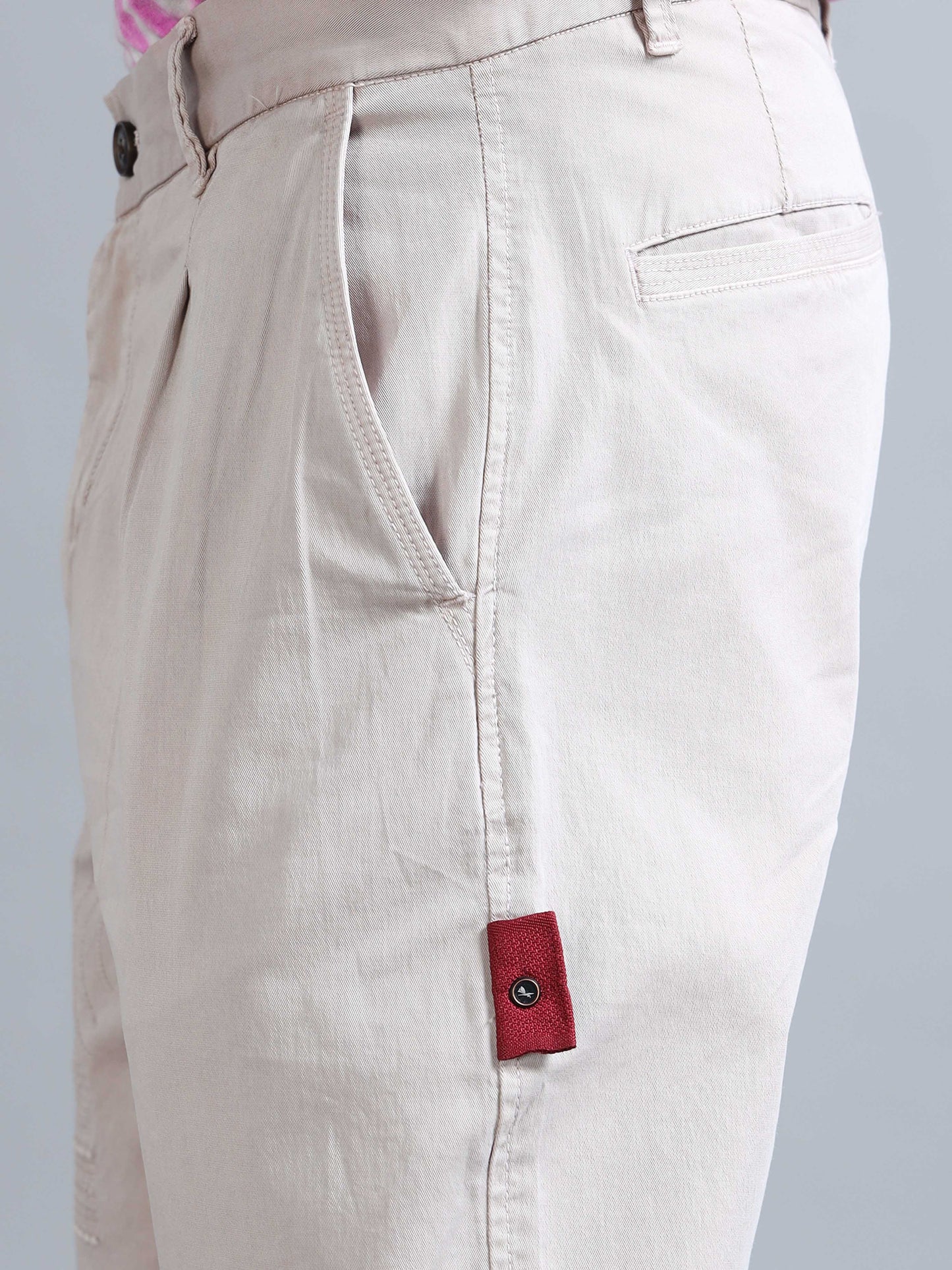 Battalion Embroidered Trouser In Cream