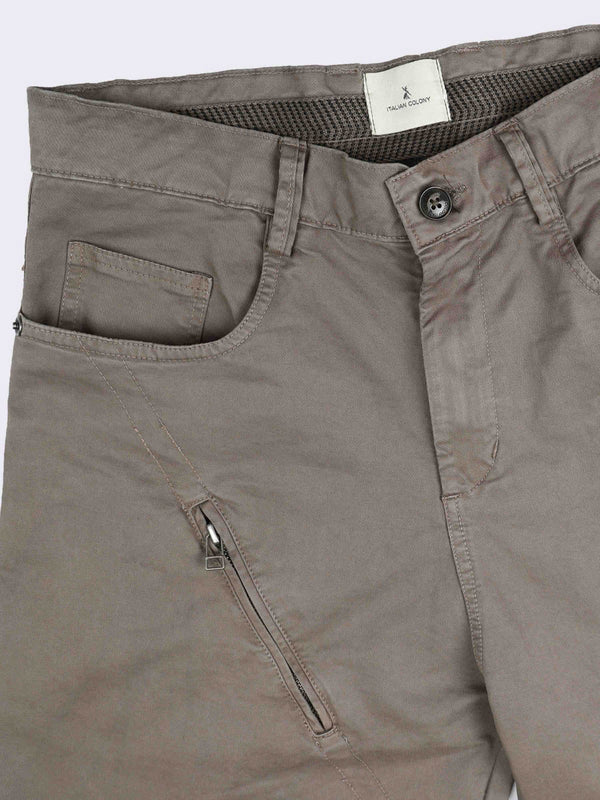 Milano Zip Trouser In Grey