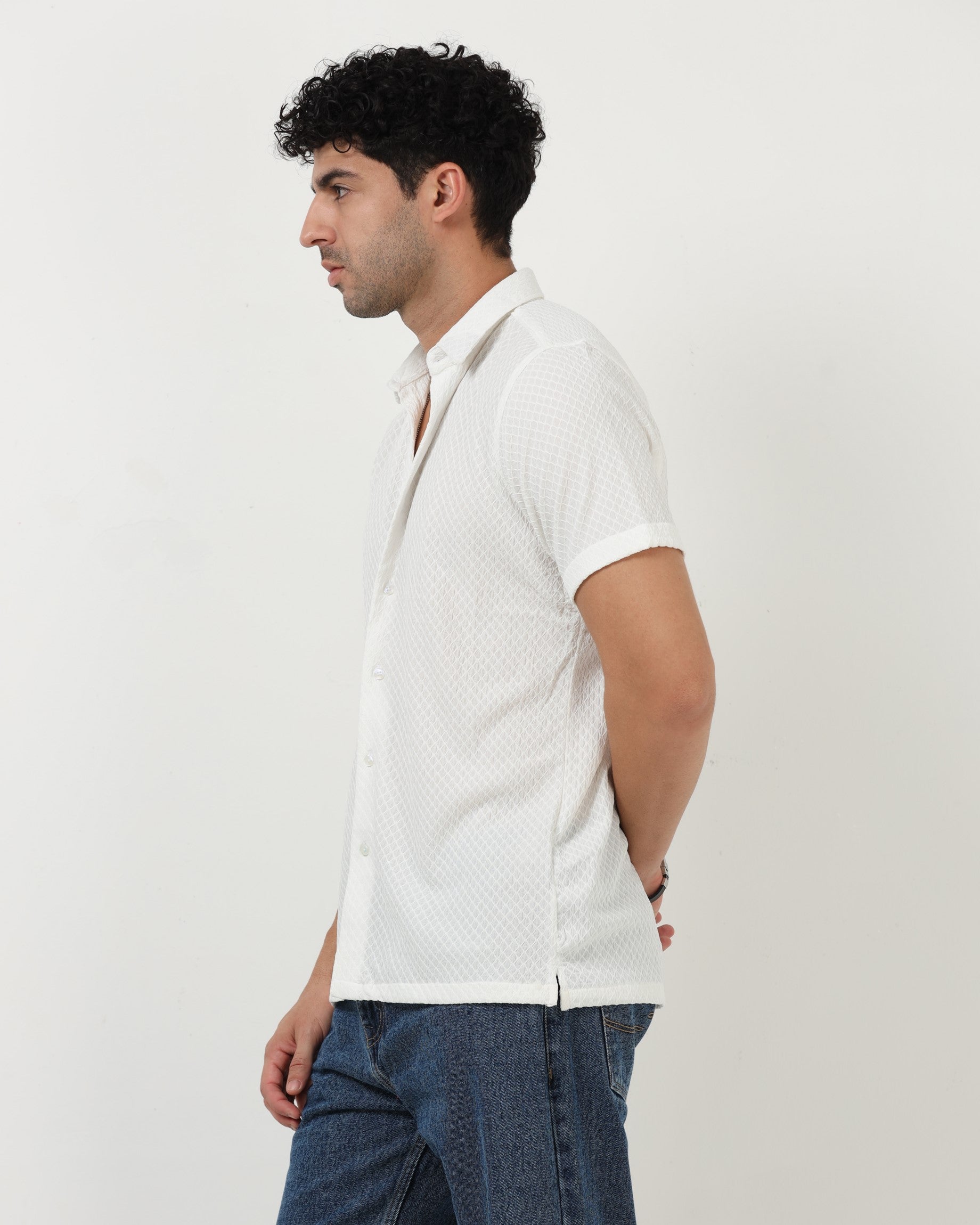 HALO White Knit Shirt