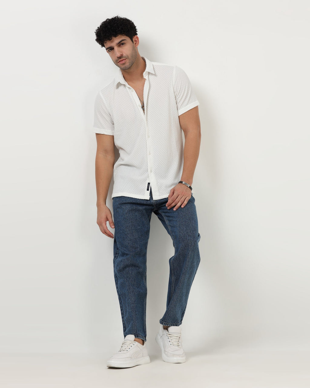 HALO White Knit Shirt