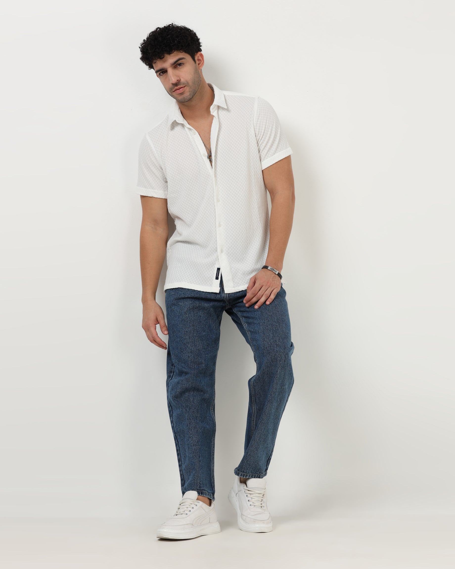 HALO White Knit Shirt