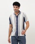 VOLT Blue Textured Knit Shirt