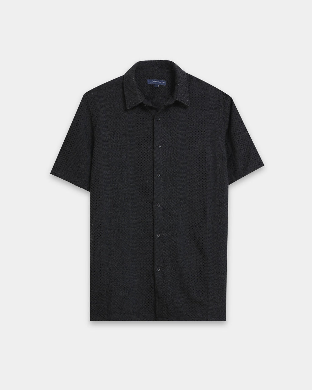 AETHER Black Mesh Knit shirt