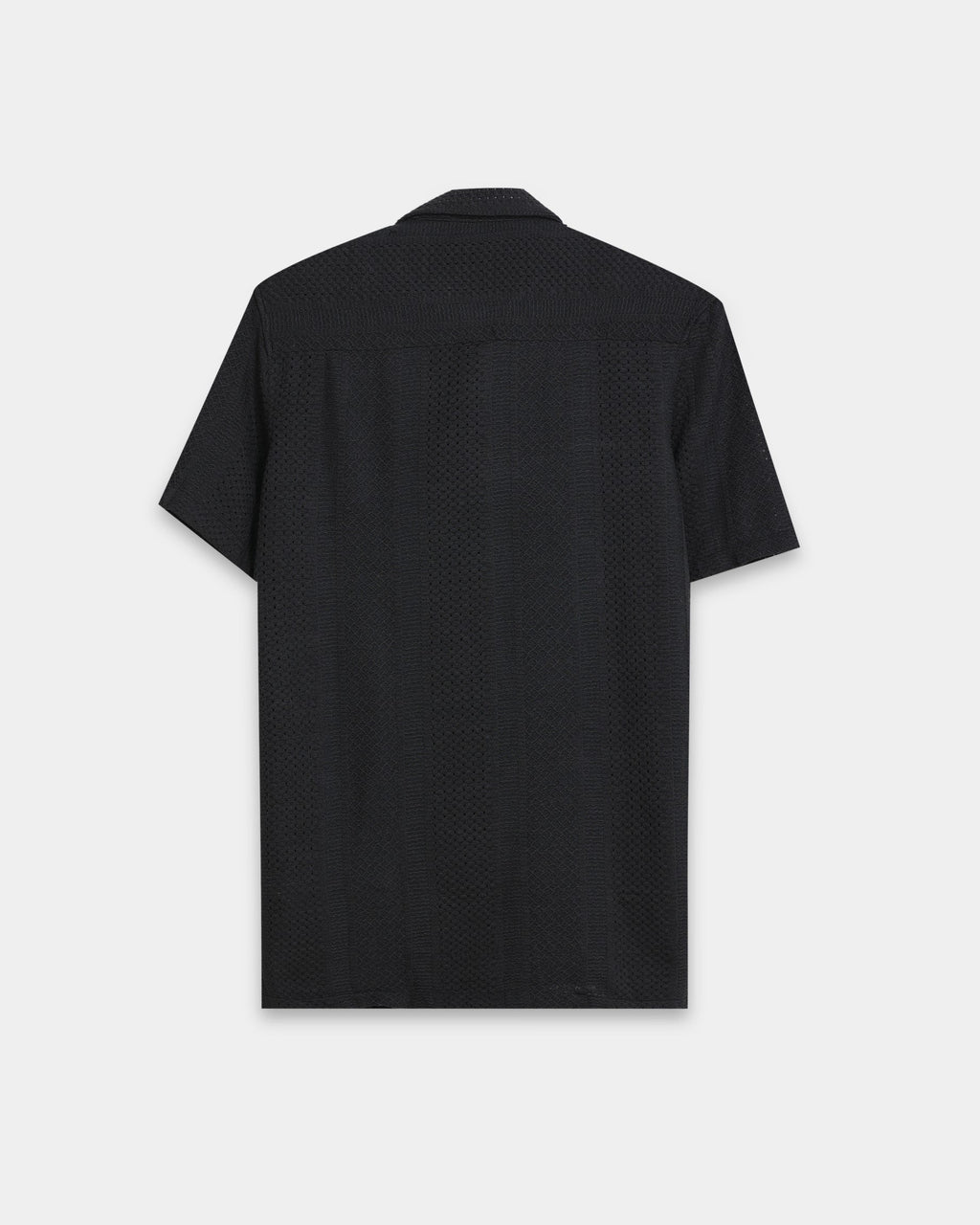 AETHER Black Mesh Knit shirt