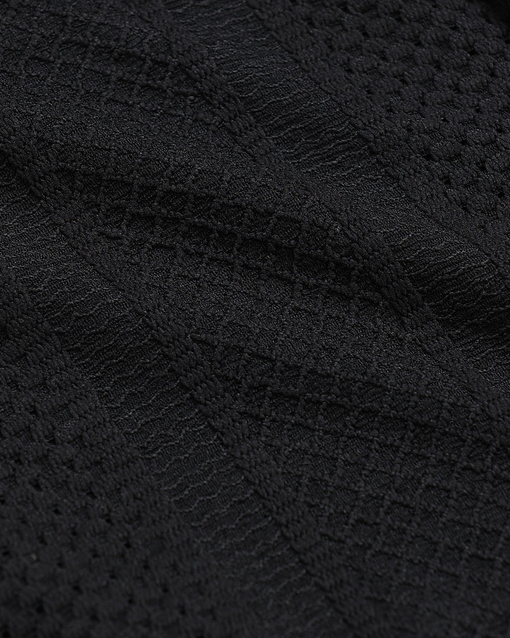 AETHER Black Mesh Knit shirt