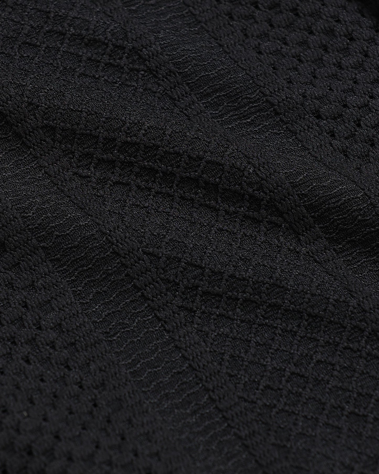 AETHER Black Mesh Knit shirt