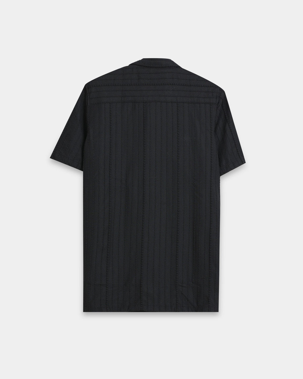 VERTIX Black Textured Knit Shirt