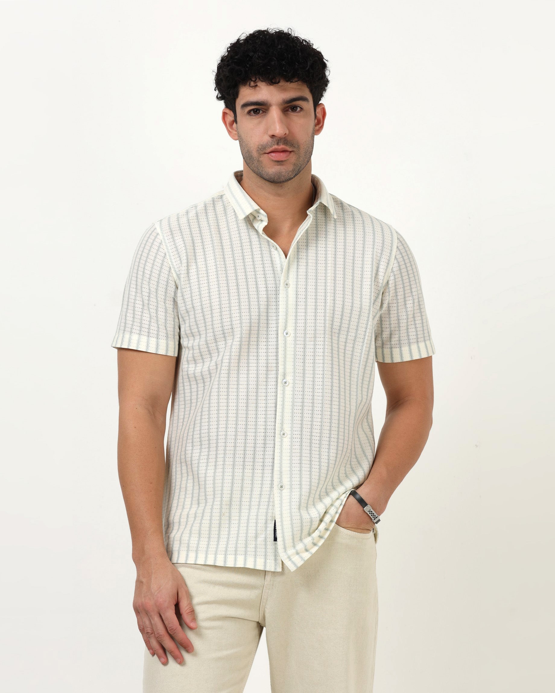 NOIR Light Blue Line Shirt