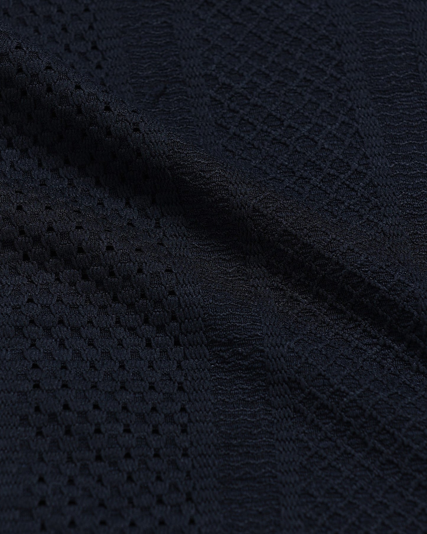 AETHER Navy Blue Mesh Knit shirt