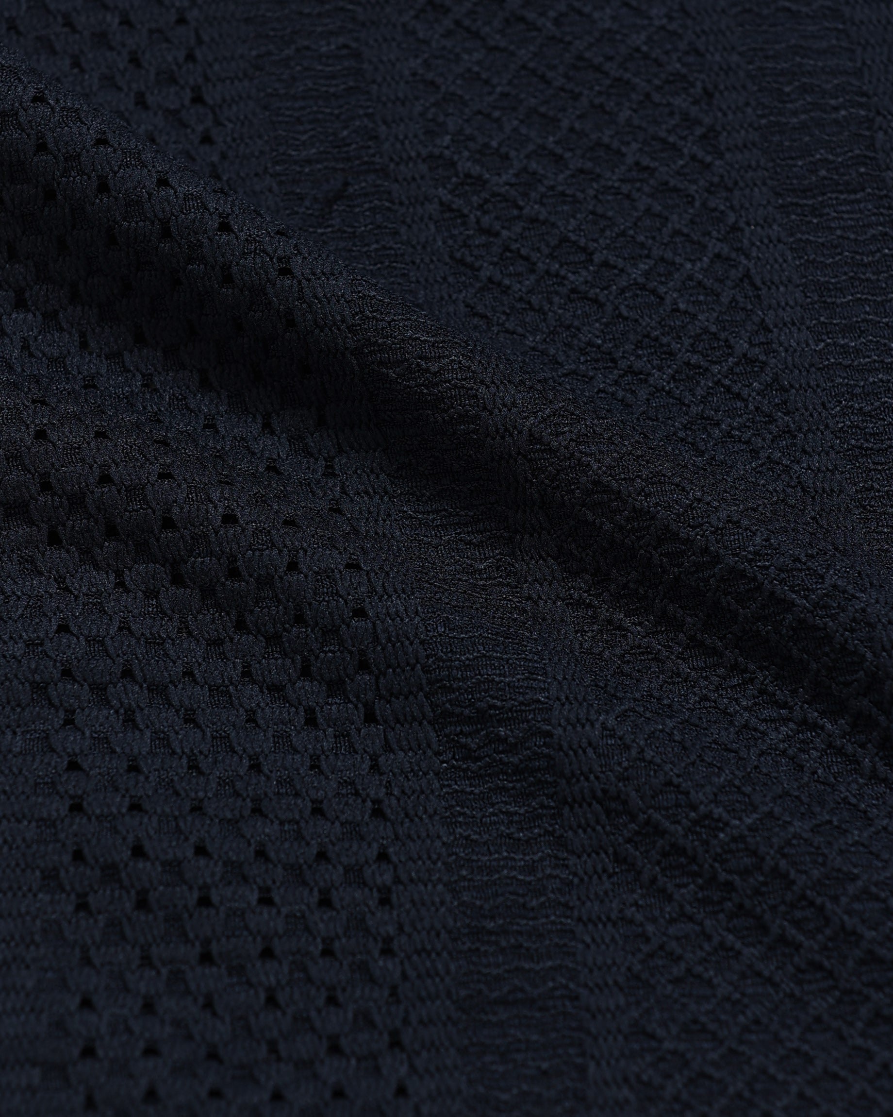 AETHER Navy Blue Mesh Knit shirt