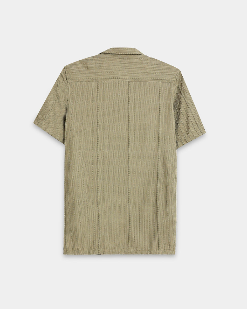 VERTIX Green Textured Knit Shirt