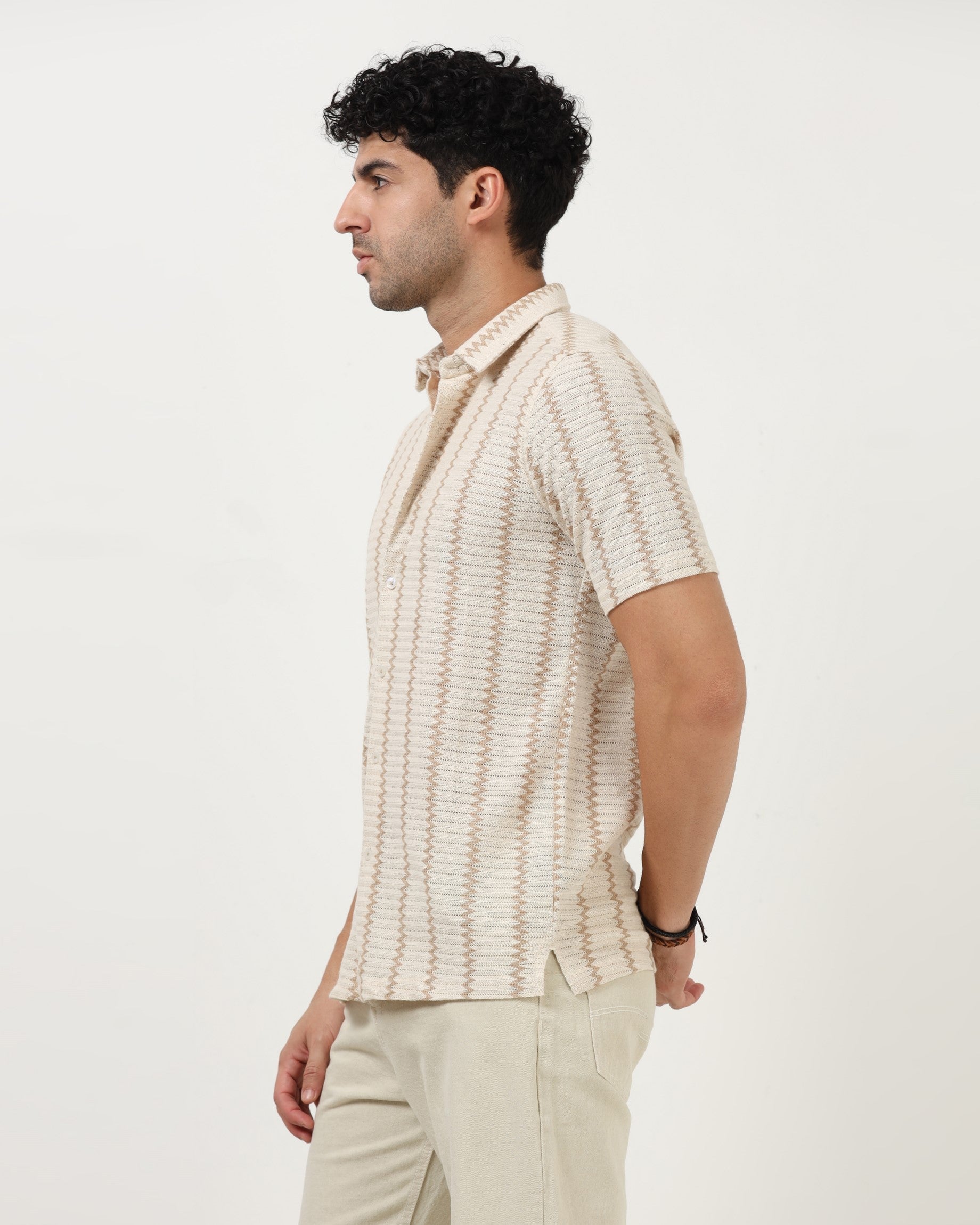 DUNE Beige Zigline Shirt