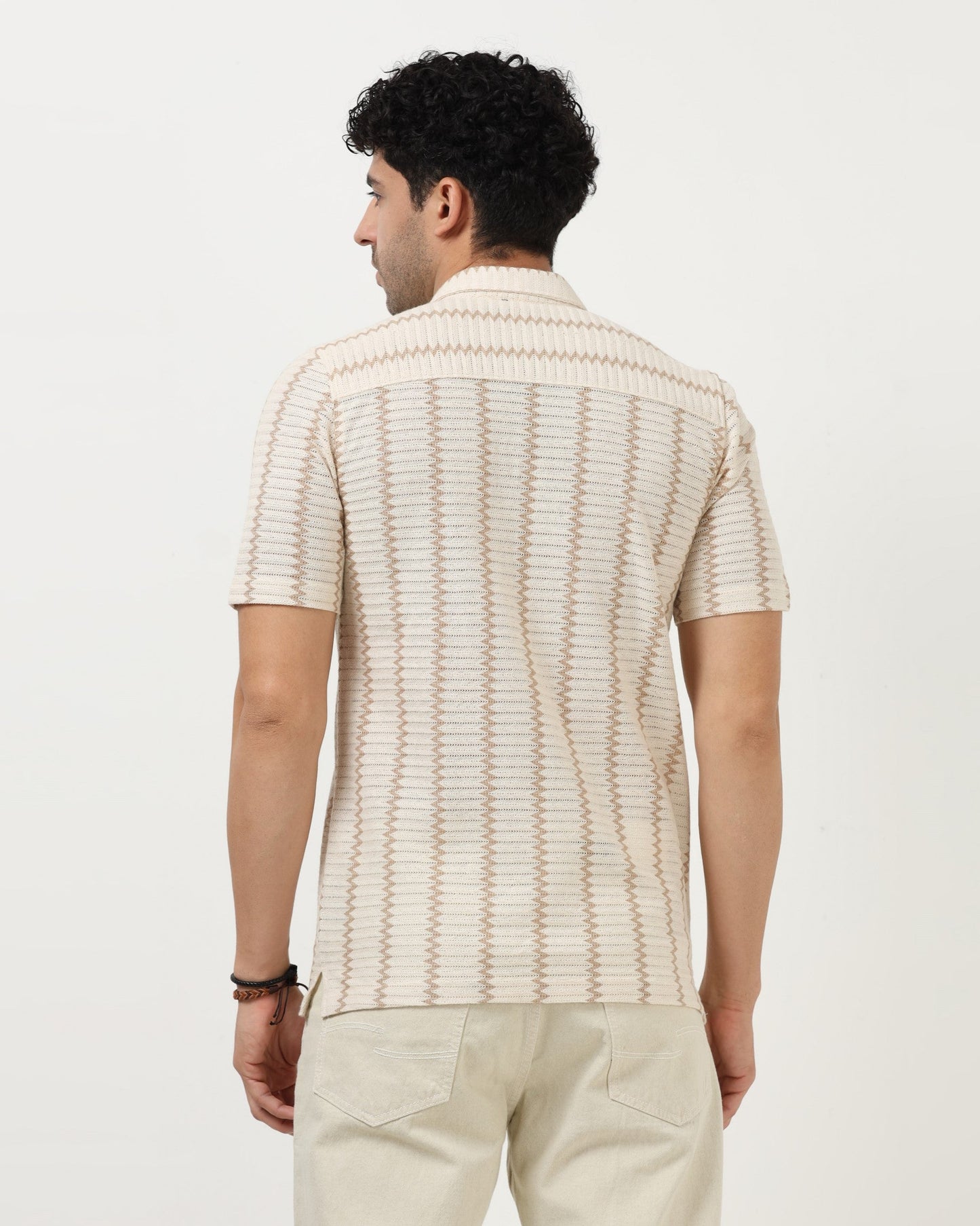 DUNE Beige Zigline Shirt