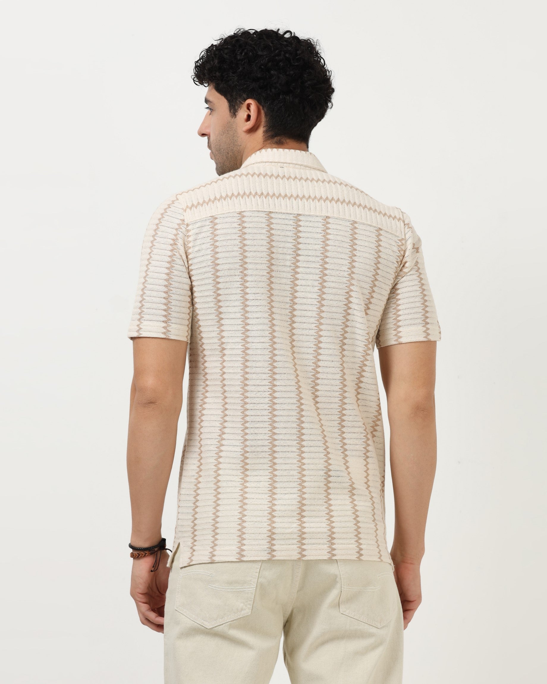 DUNE Beige Zigline Shirt