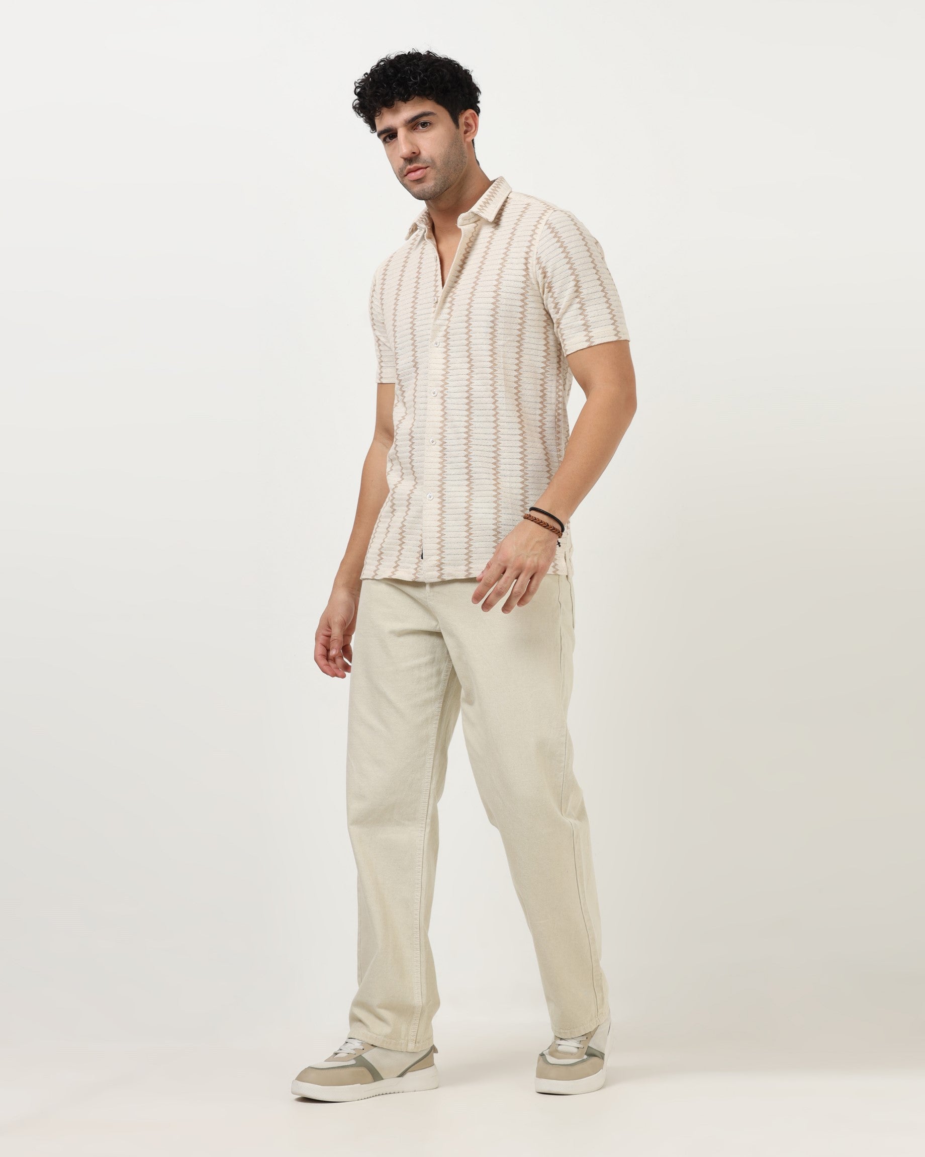 DUNE Beige Zigline Shirt