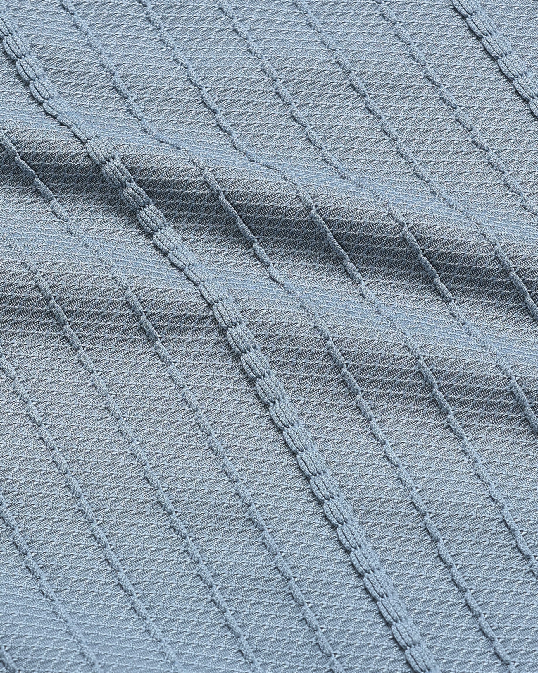 VERTIX Blue Textured Knit Shirt