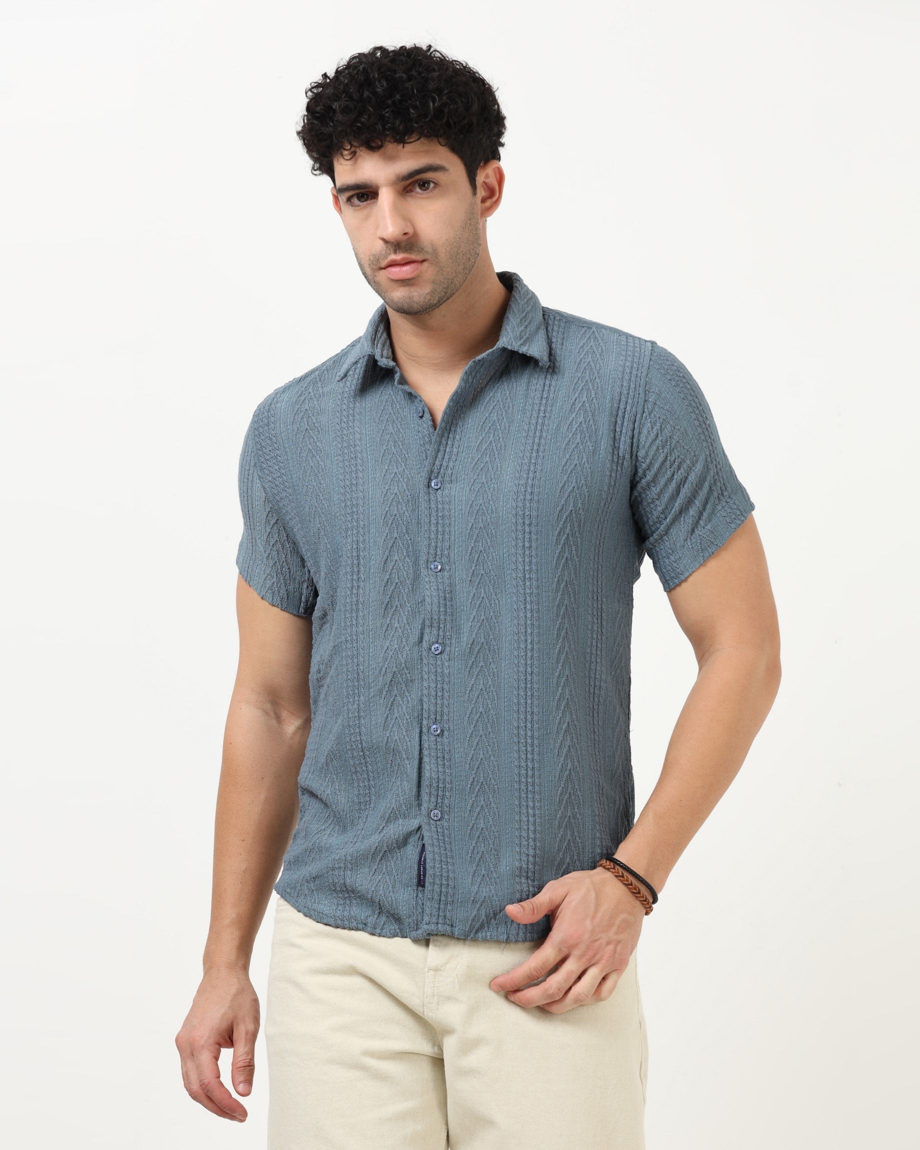 WAVE Blue Knit Shirt