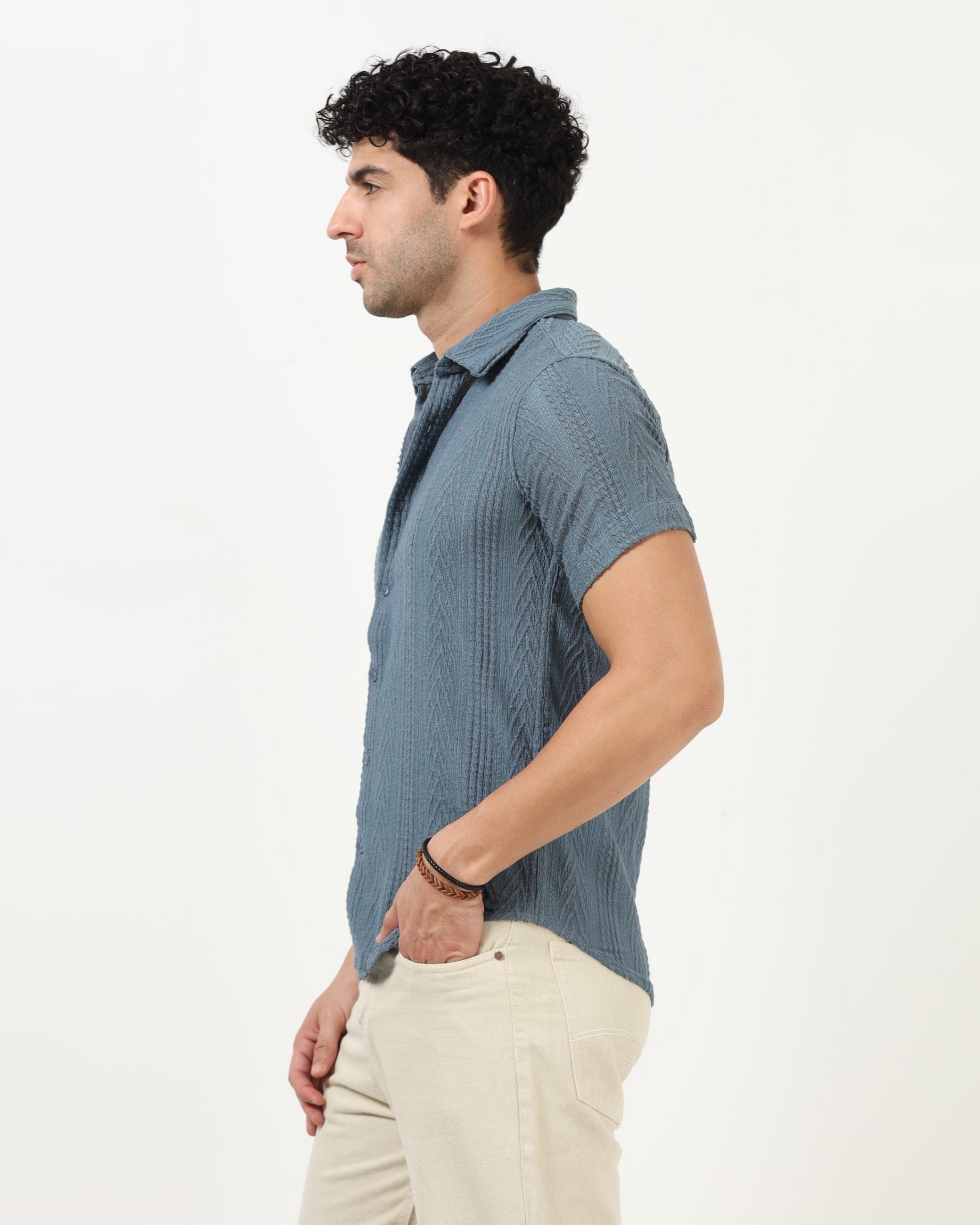 WAVE Blue Knit Shirt