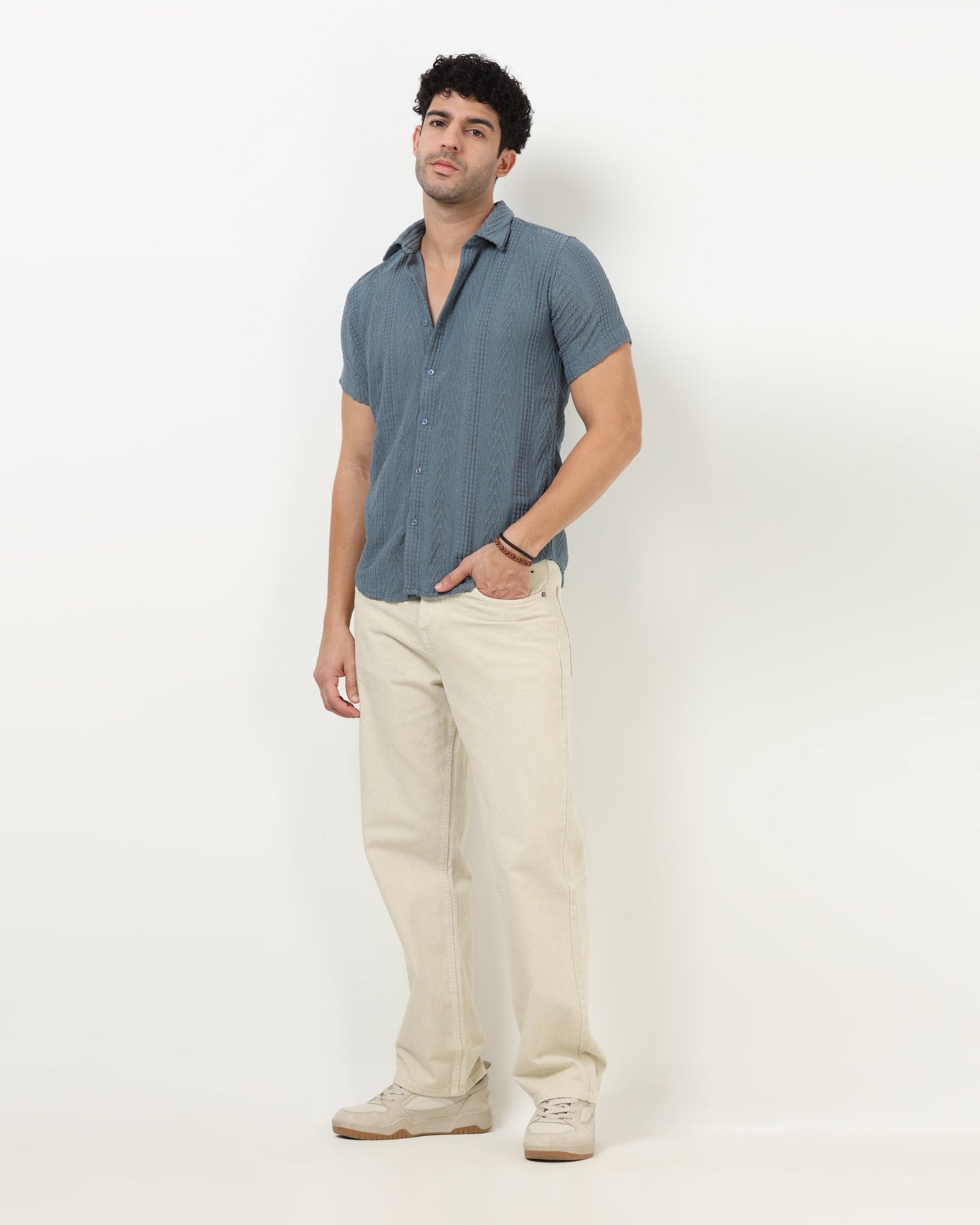 WAVE Blue Knit Shirt