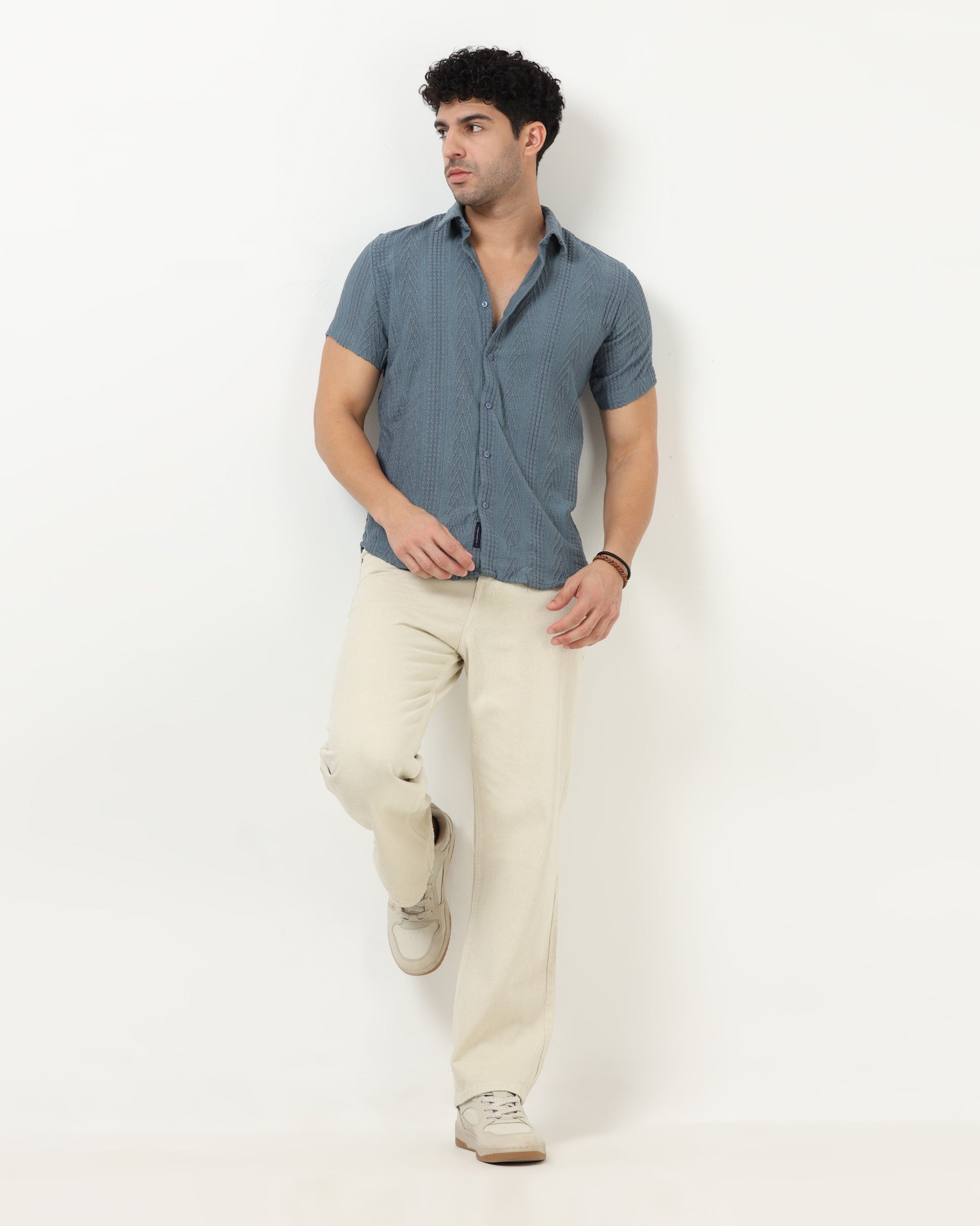 WAVE Blue Knit Shirt