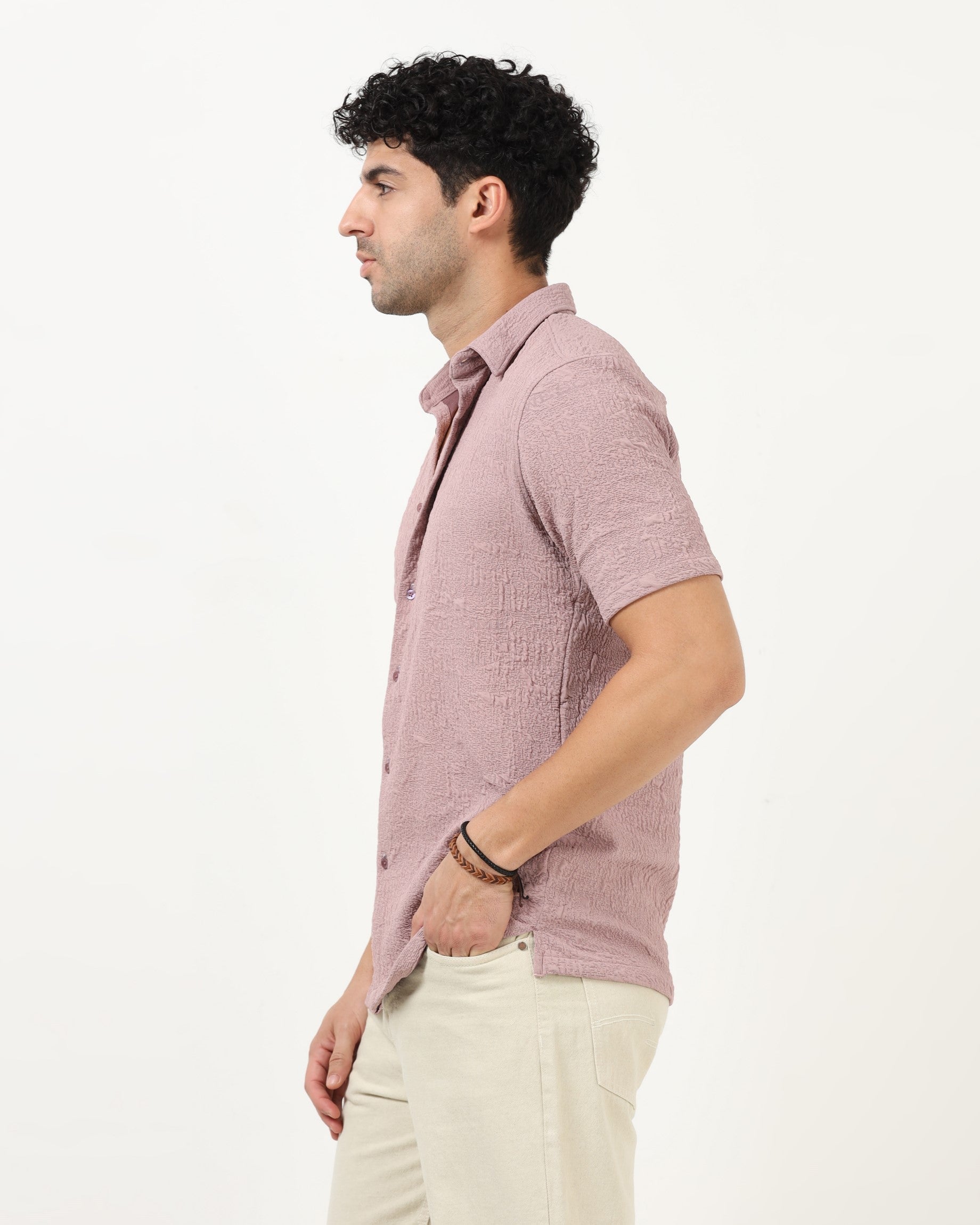 FOAM Lavender Textured Shirt