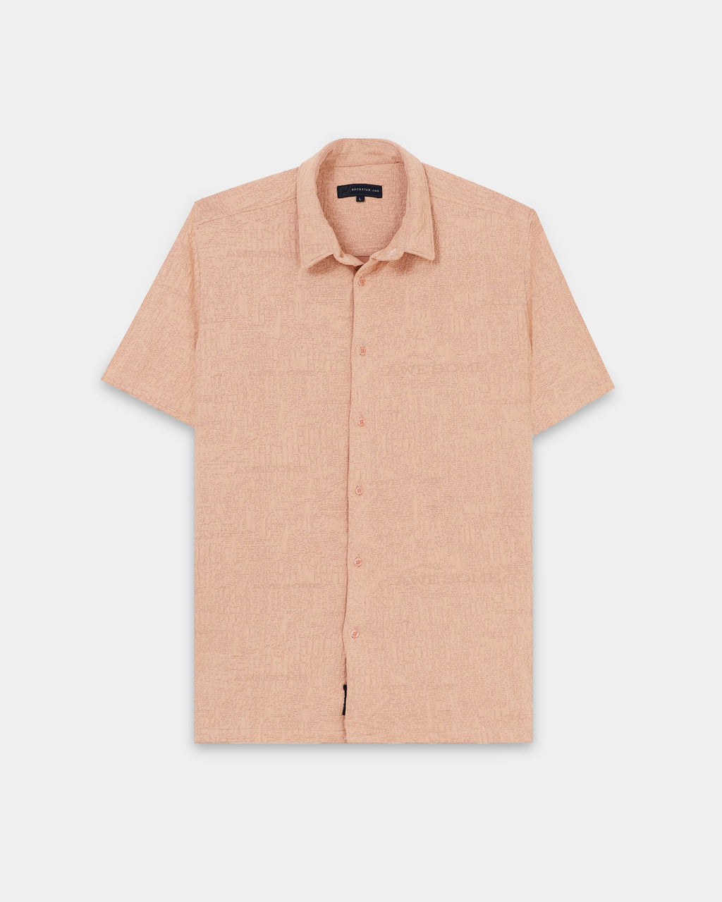 FOAM Peach Textured Shirt