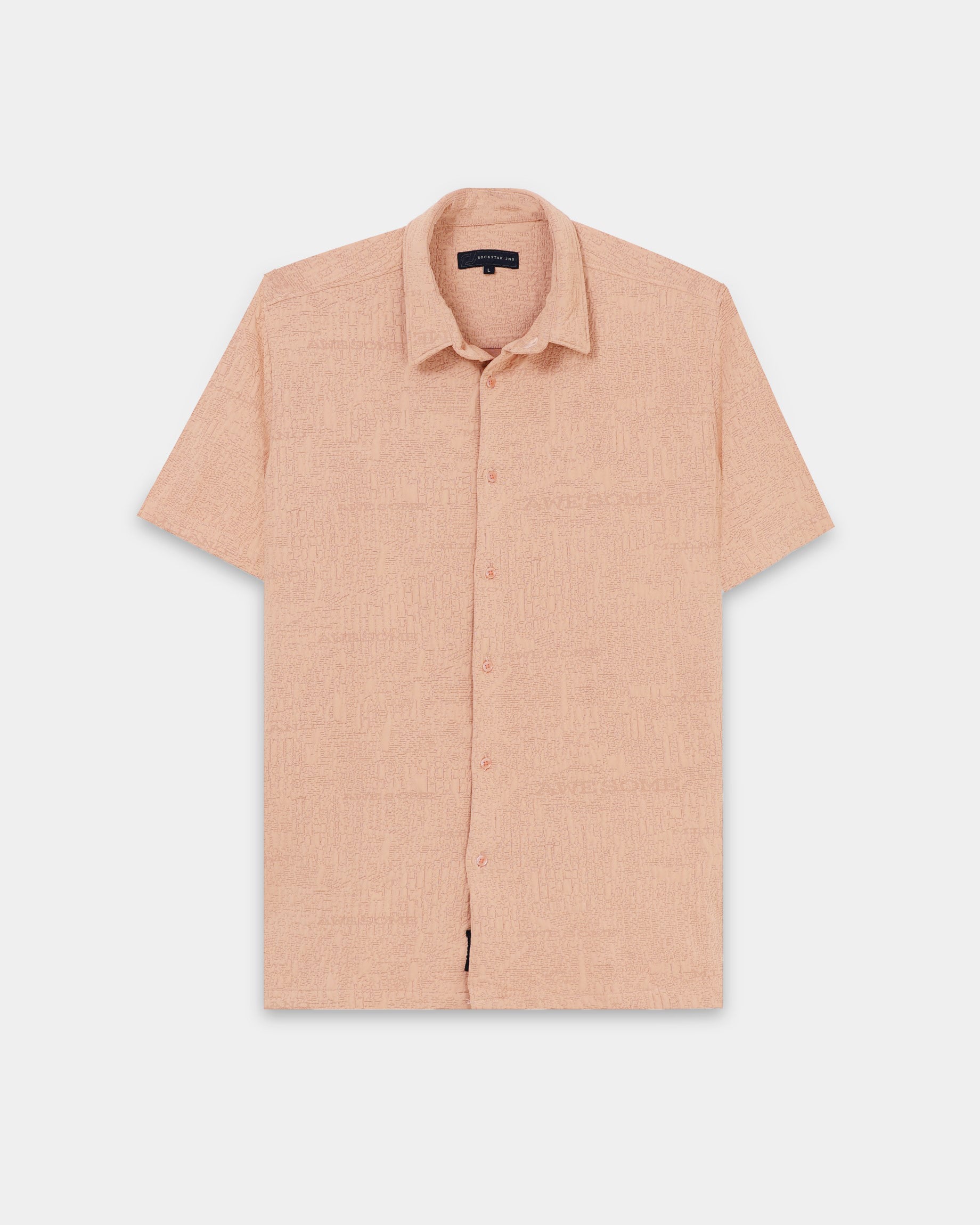 FOAM Peach Textured Shirt