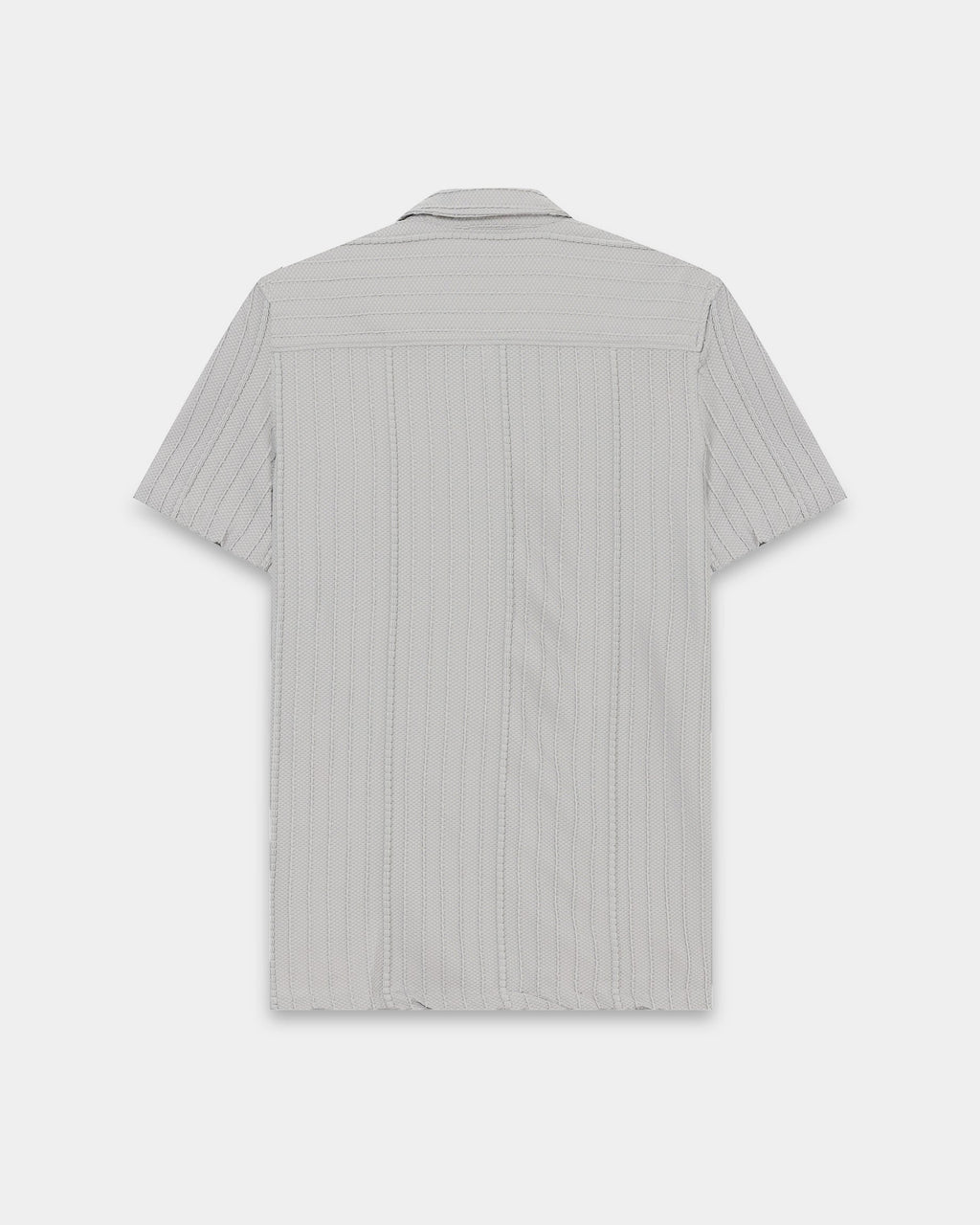 VERTIX Grey Textured Knit Shirt