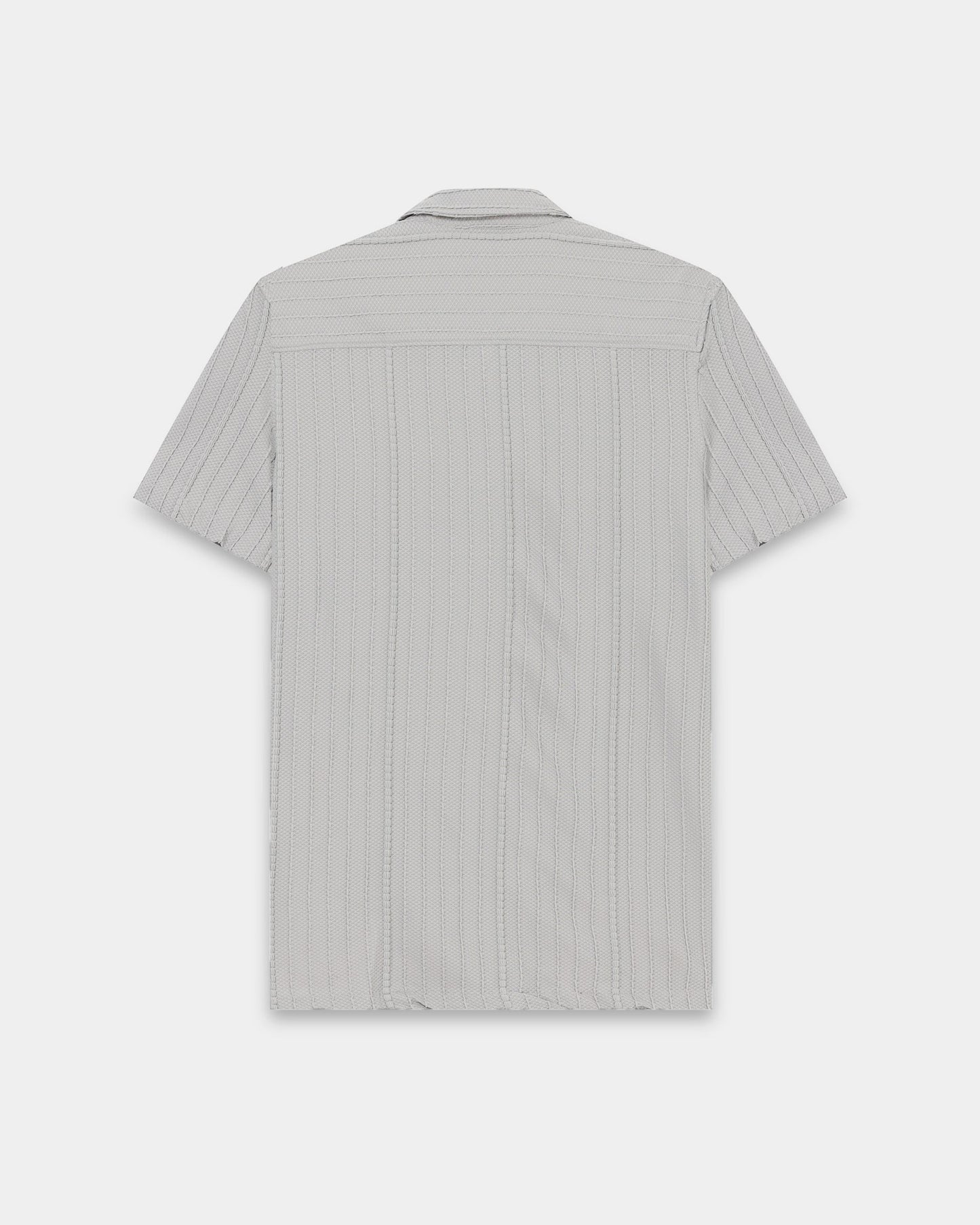 VERTIX Grey Textured Knit Shirt
