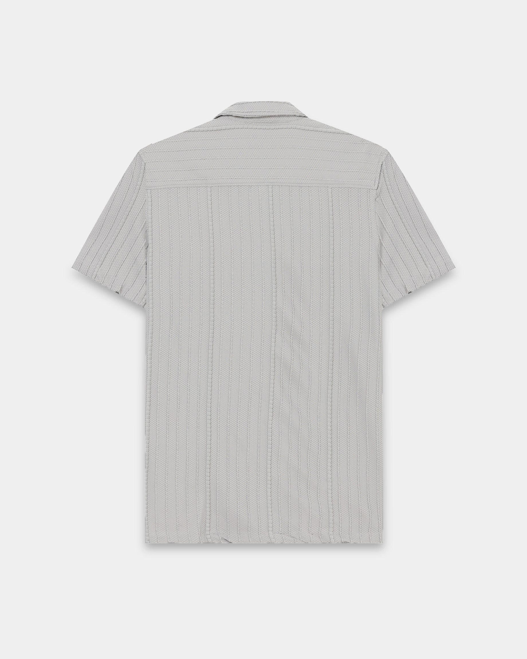 VERTIX Grey Textured Knit Shirt