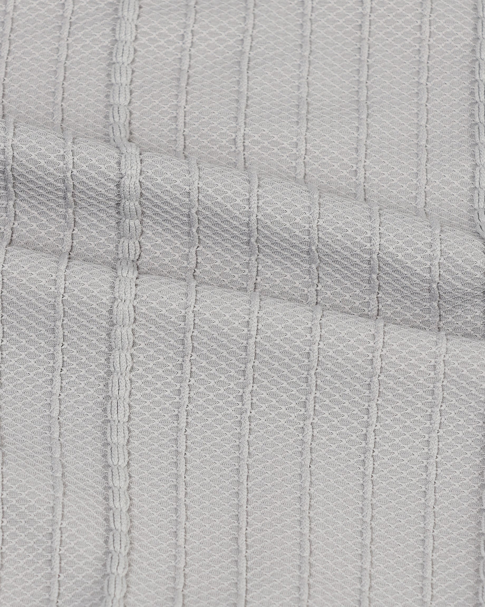 VERTIX Grey Textured Knit Shirt