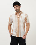 VOLT Beige Textured Knit Shirt